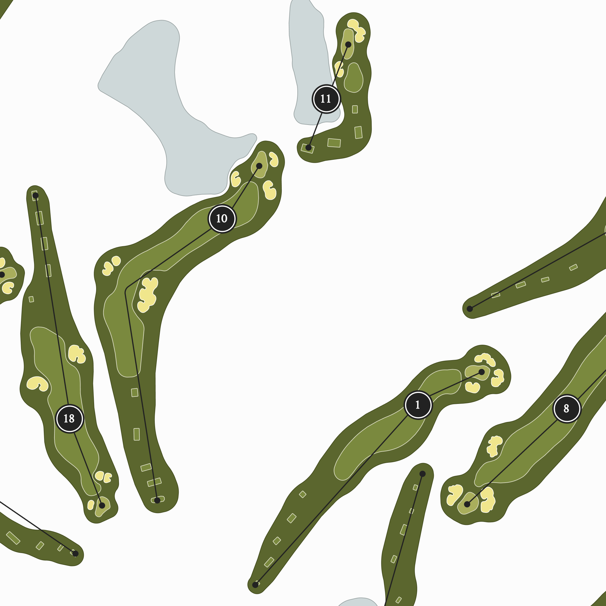 Suncadia Resort - Rope Rider Course | Golf Course Print | Close Up