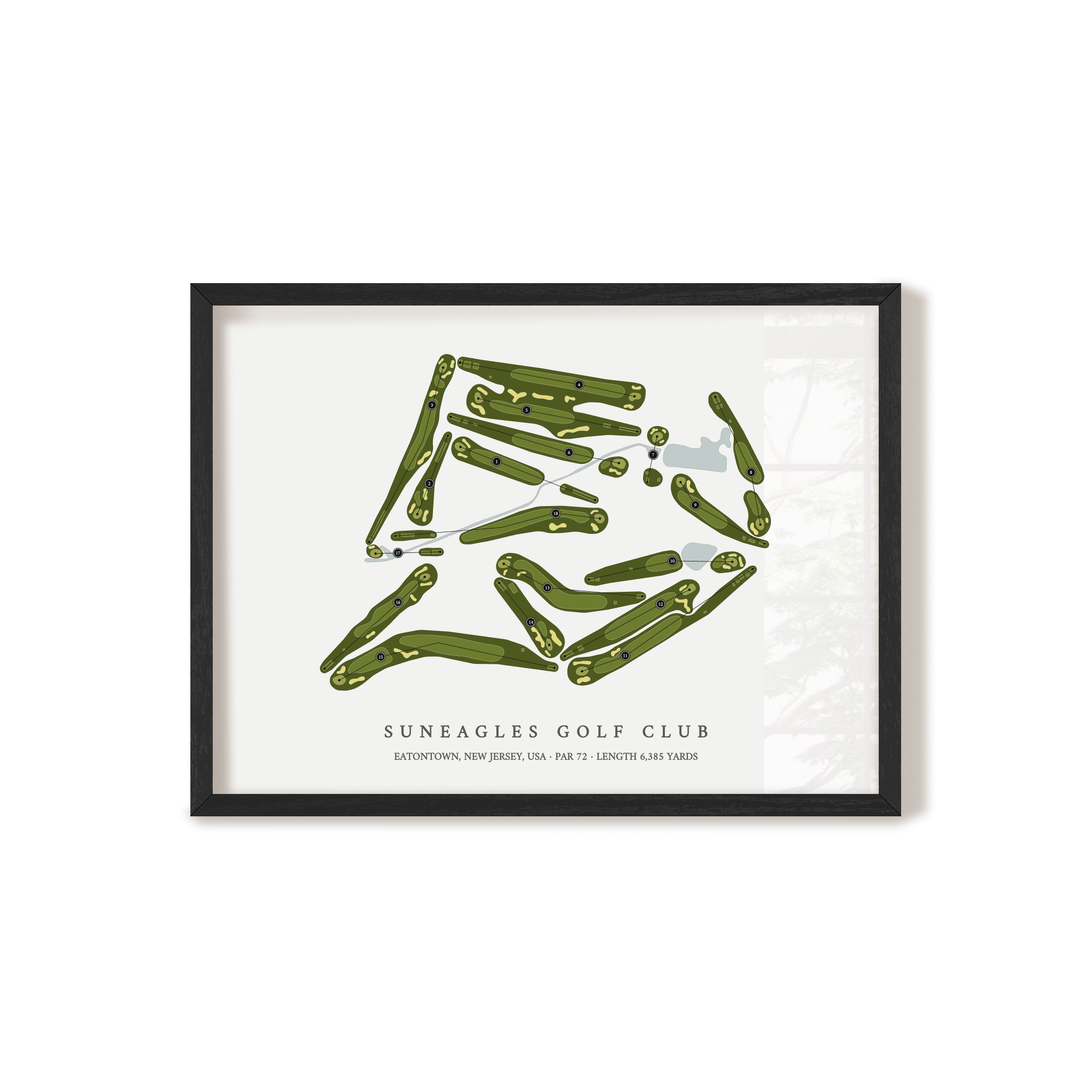 Suneagles Golf Club | Golf Course Map | Black Frame