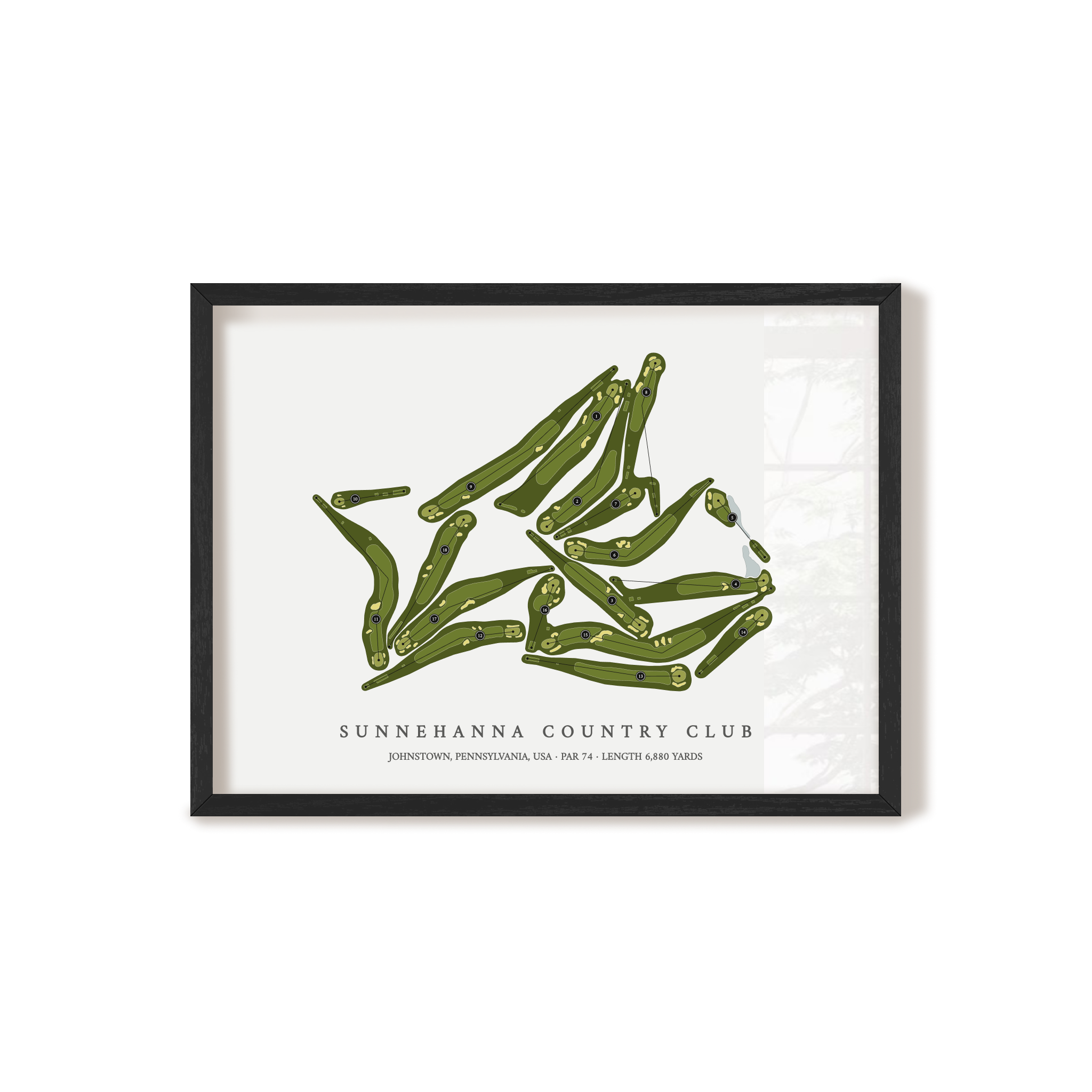 Sunnehanna Country Club | Golf Course Map | Black+Frame