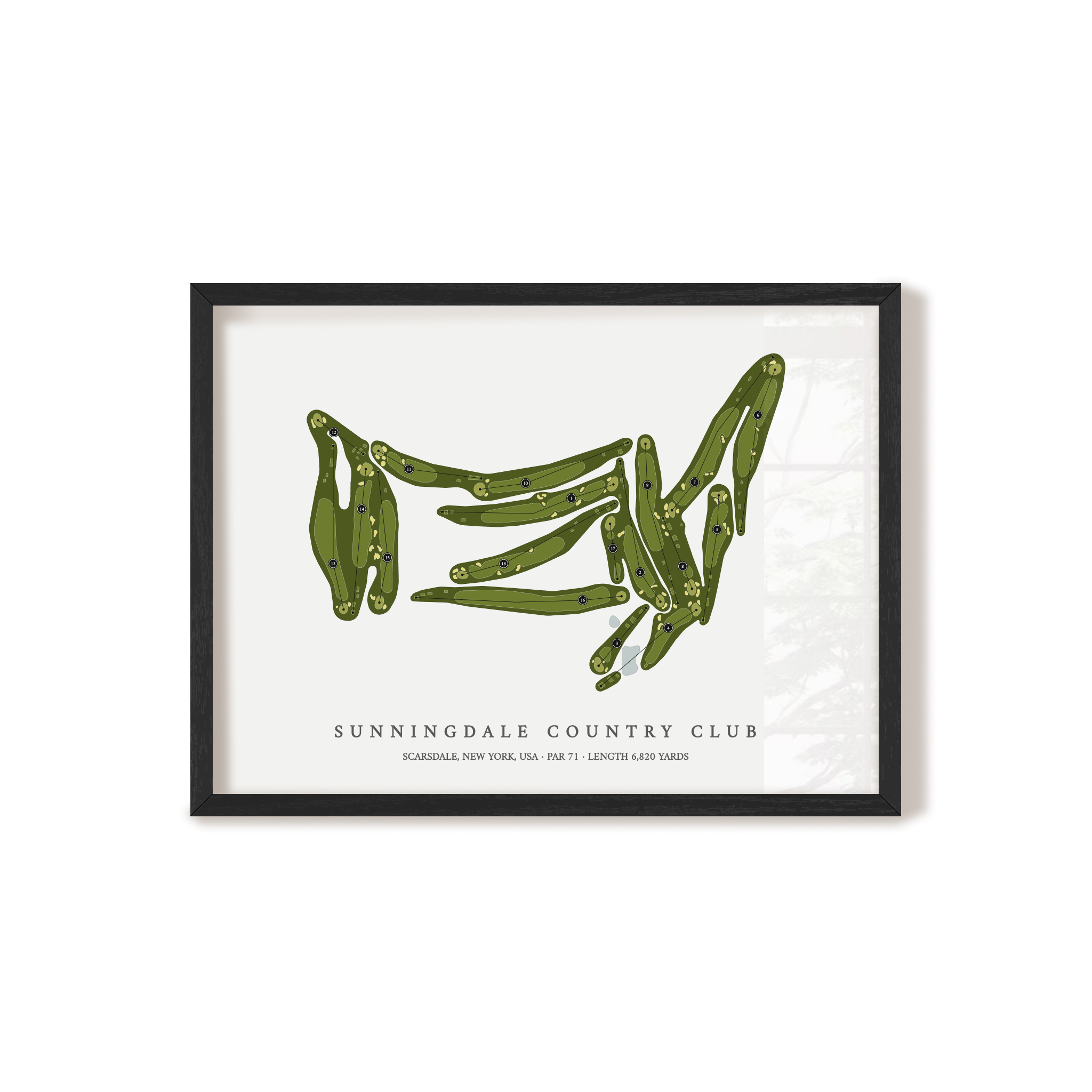 Sunningdale Country Club | Golf Course Map | Black Frame