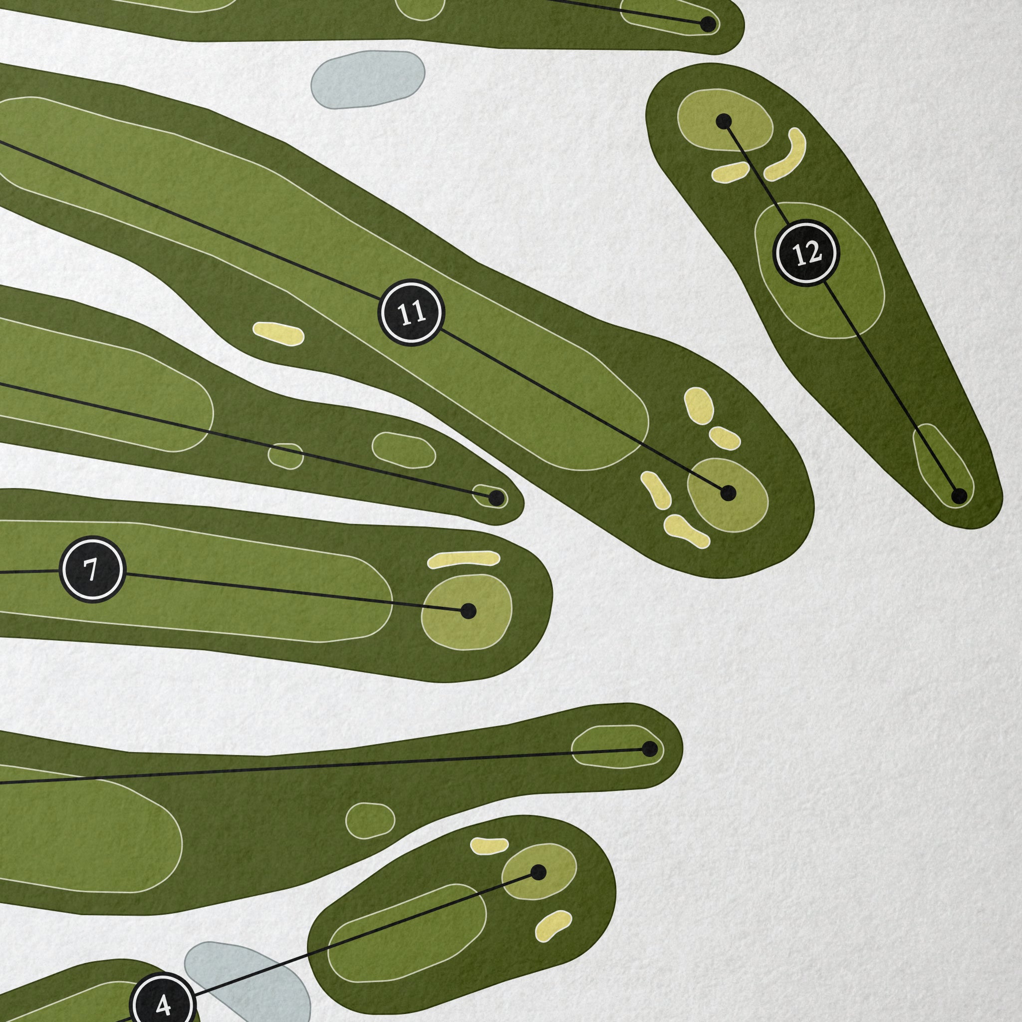 Sunset Grove Country Club | Golf Course Map | Close Up