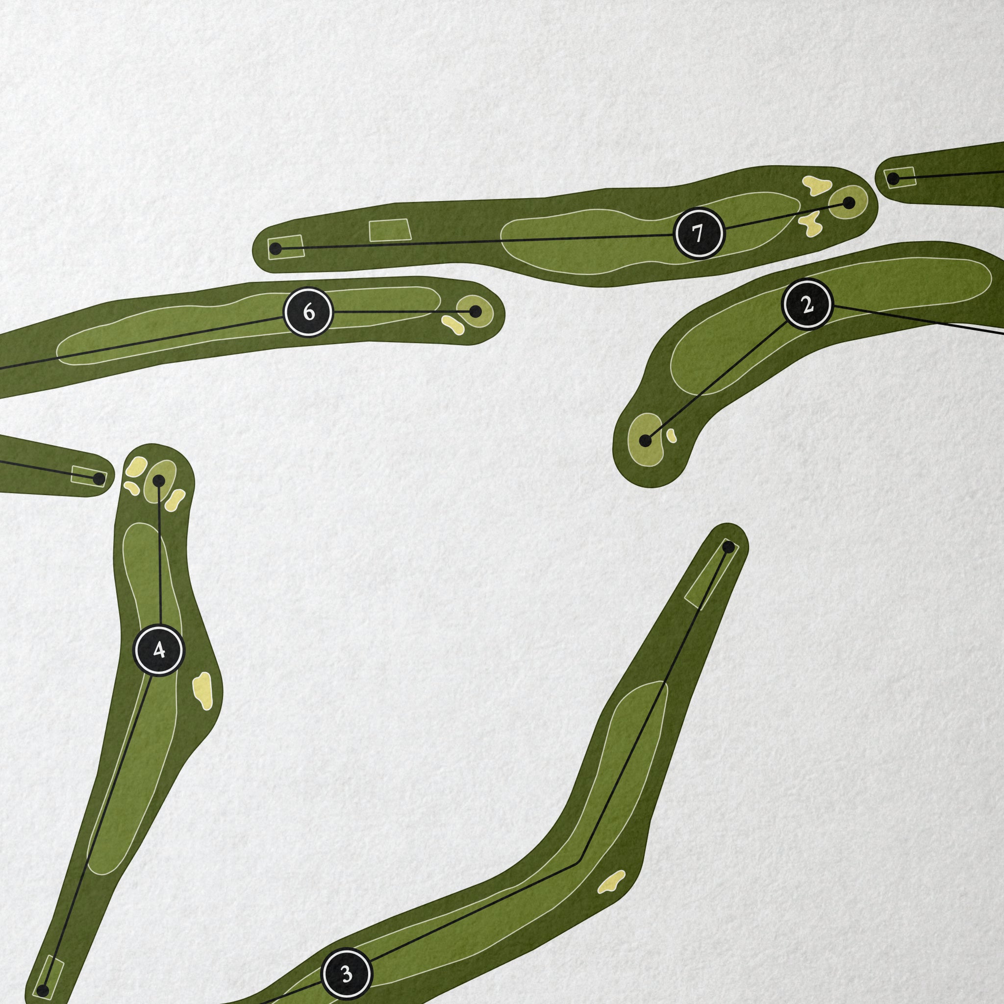 Sunset Hills Country Club | Golf Course Map | Close Up