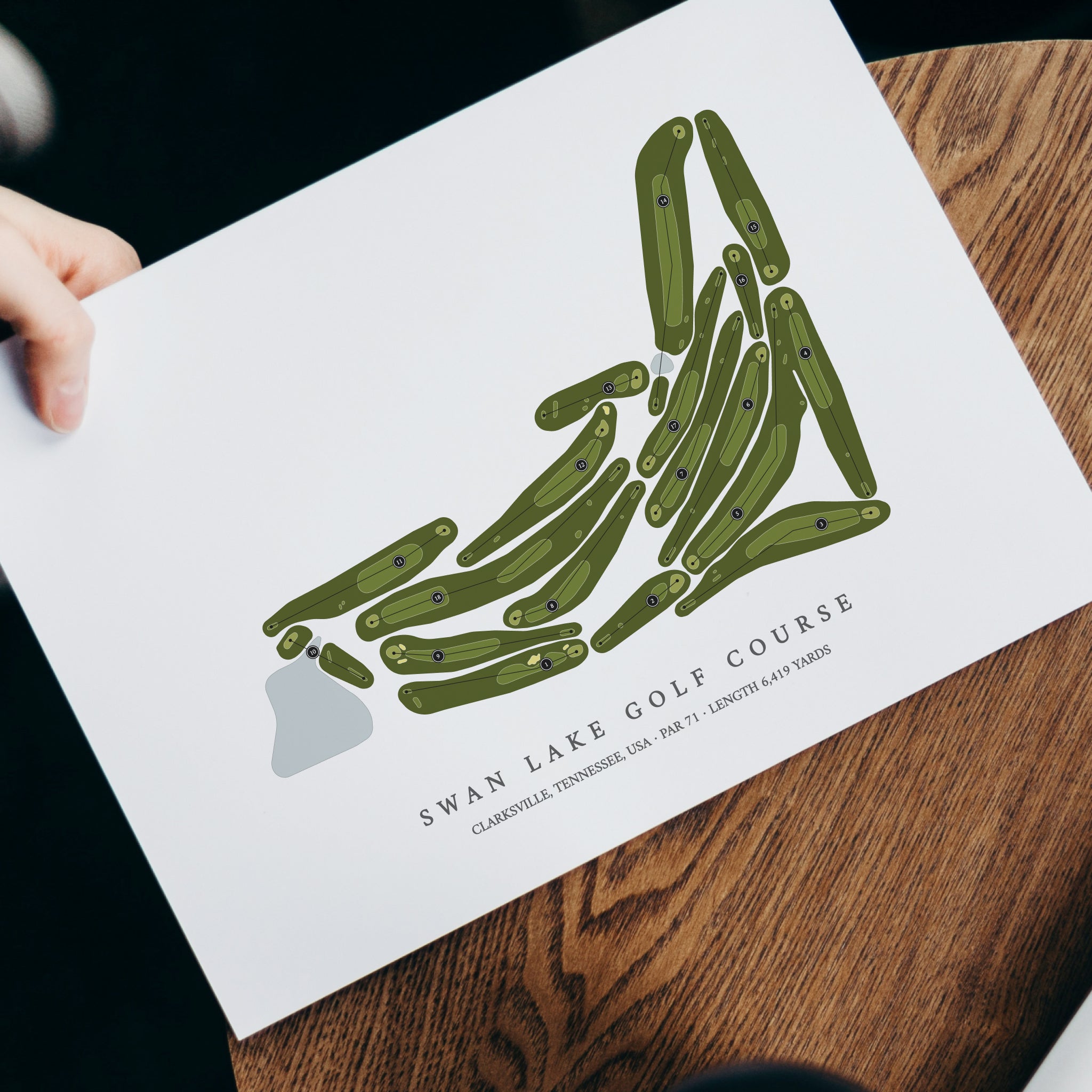 Swan Lake Golf Course | Golf Course Map | With Laptop