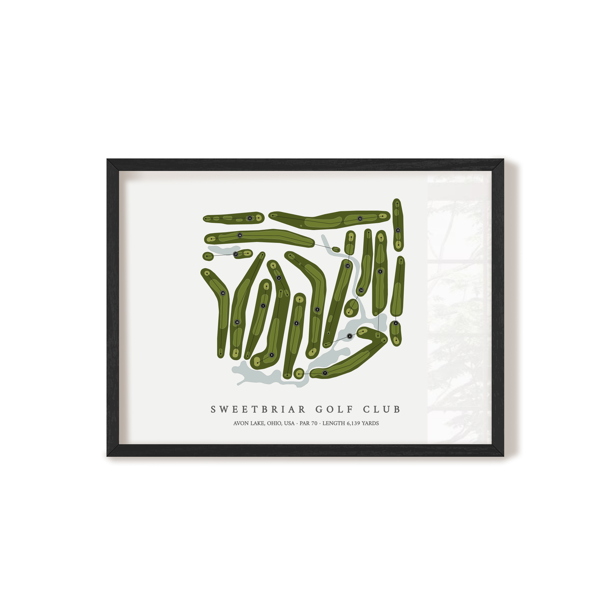 Sweetbriar Golf Club | Golf Course Map | Black+Frame