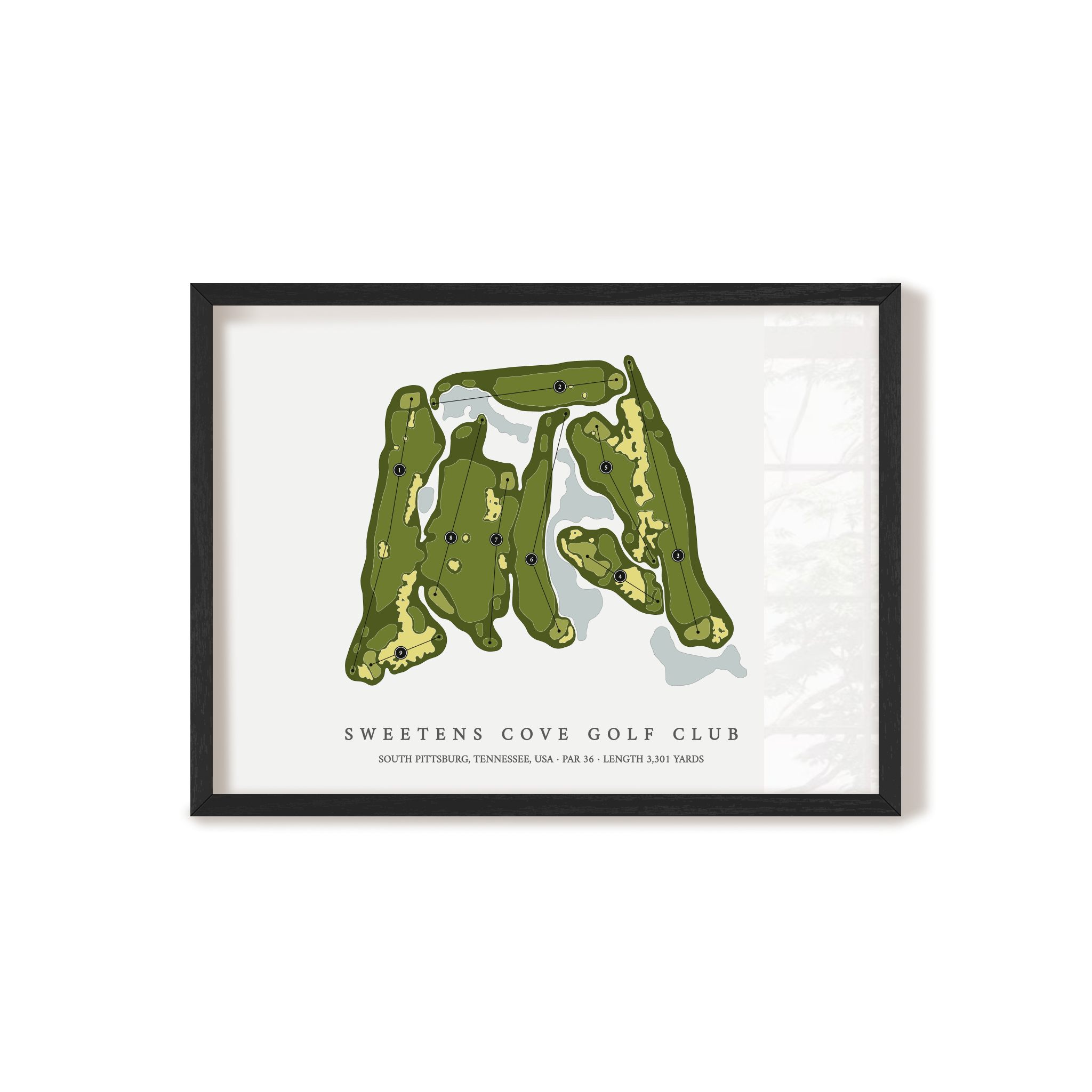 Sweetens Cove Golf Club | Golf Course Print | Black+Frame