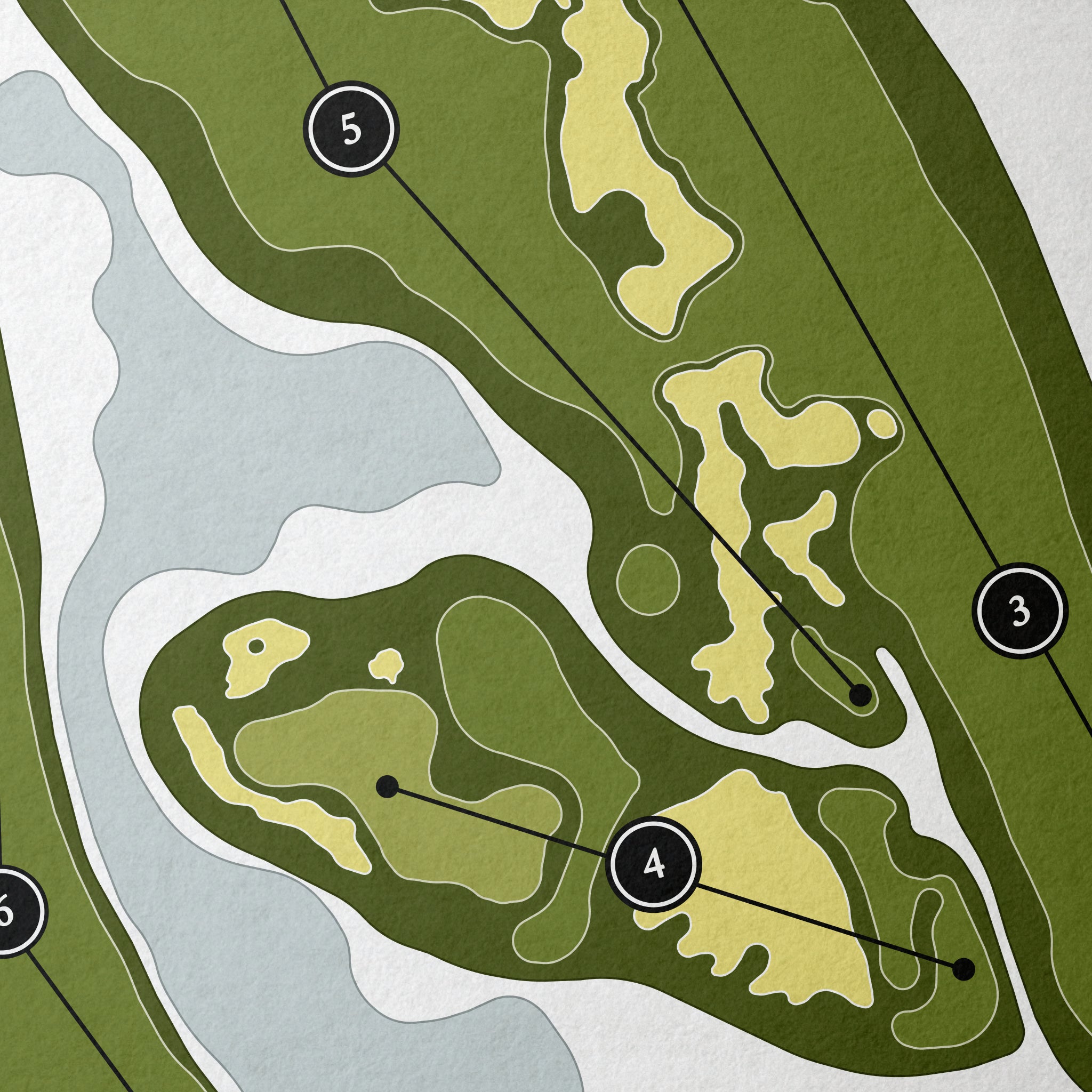 Sweetens Cove Golf Club | Golf Course Print | Close+Up