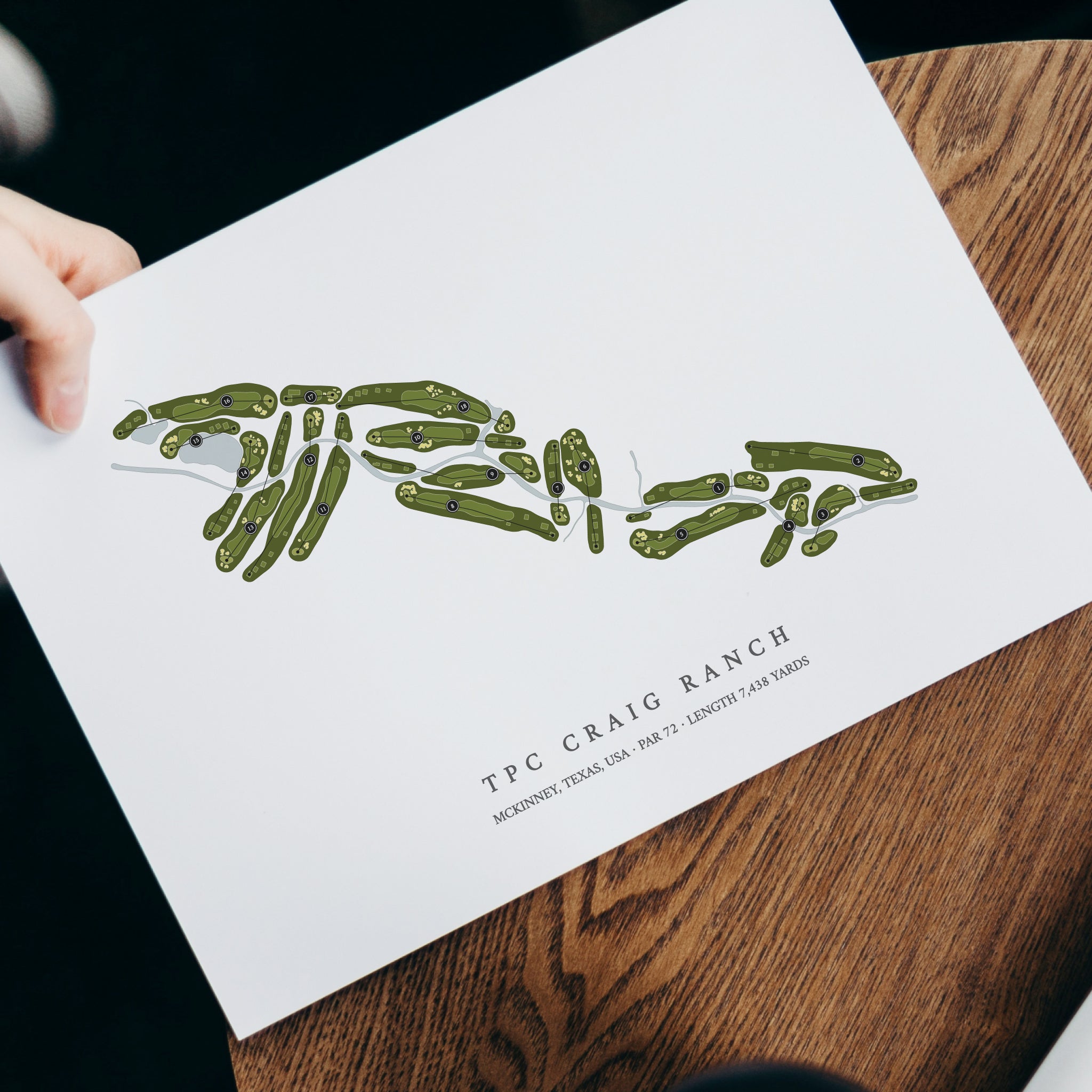 TPC Craig Ranch | Golf Course Map | With Laptop