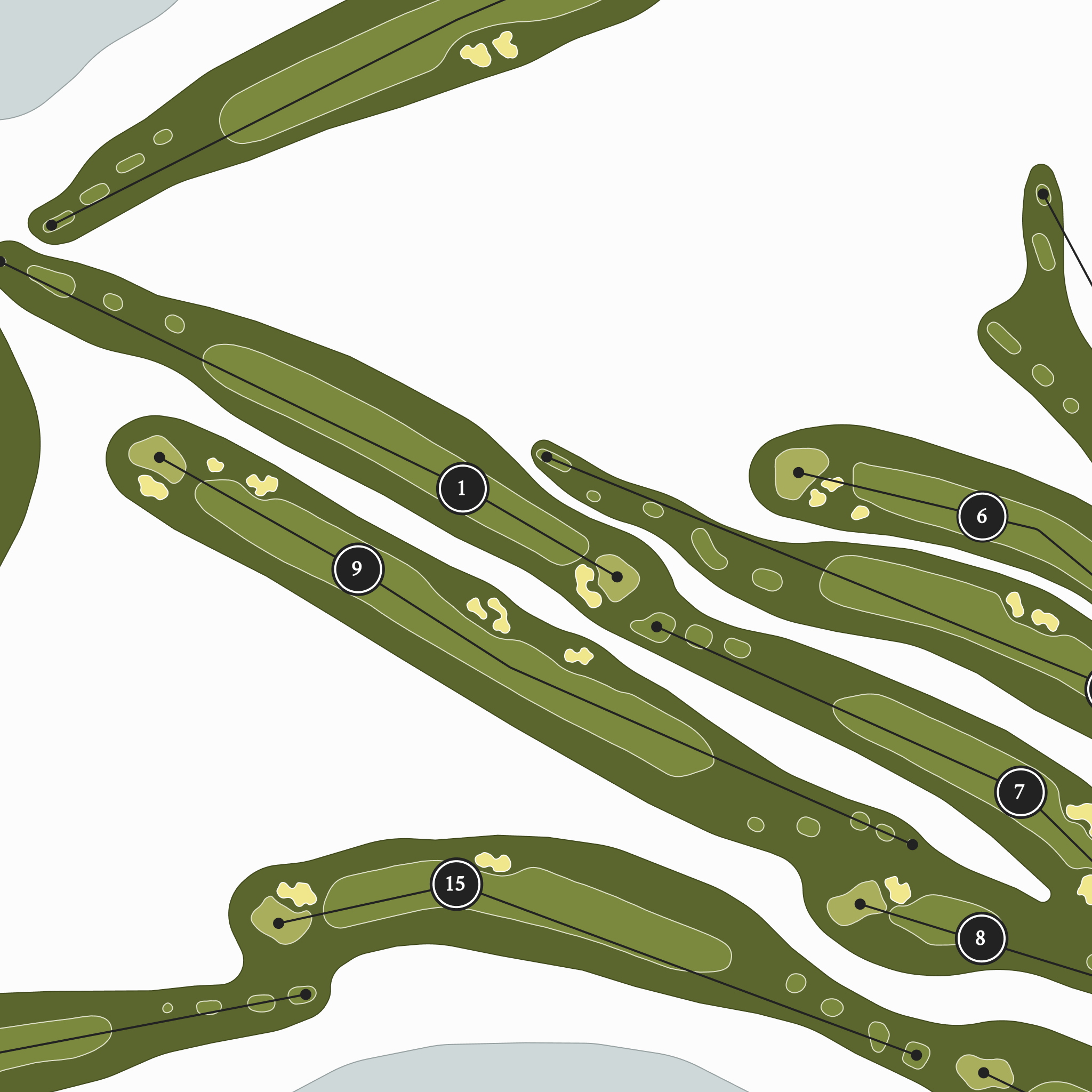 TPC Harding Park | Golf Course Map | Close Up