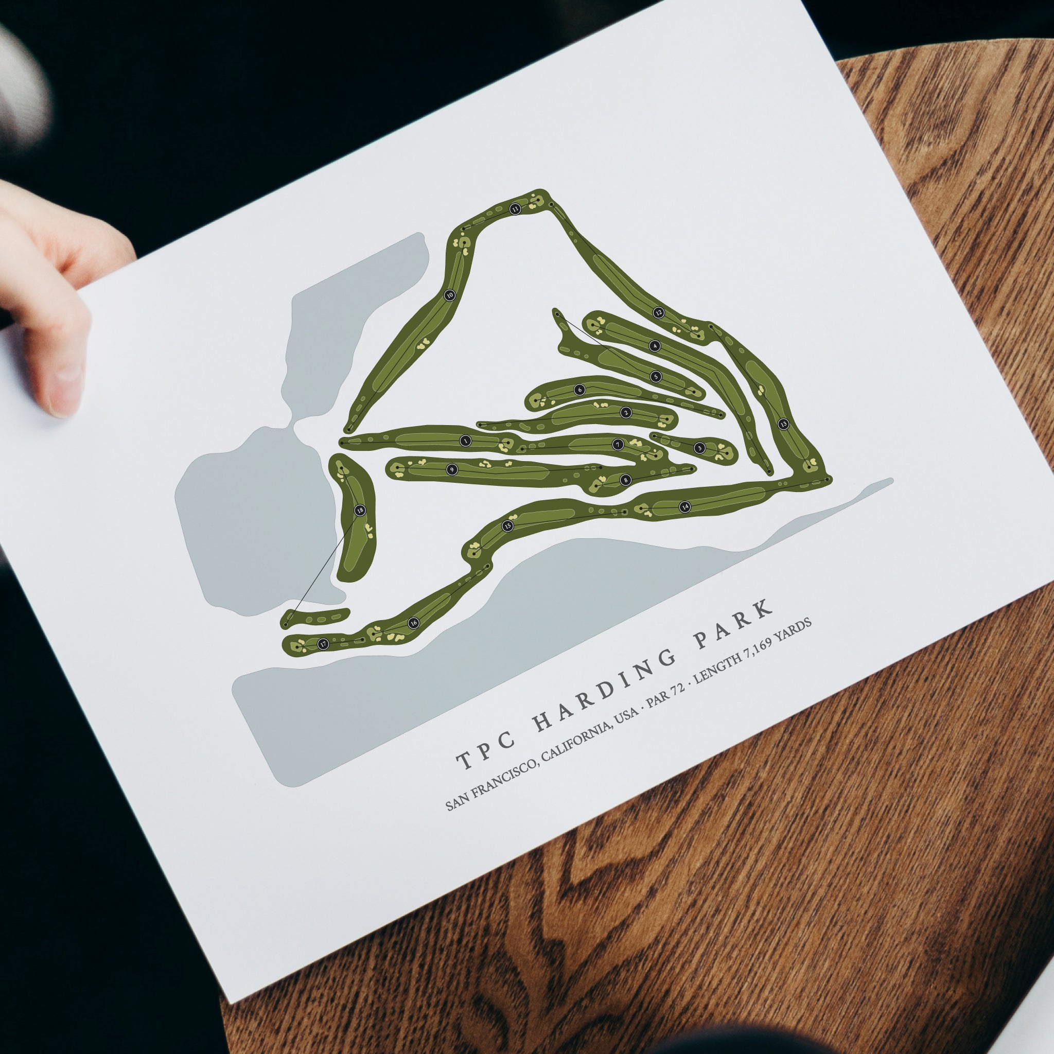 TPC Harding Park | Golf Course Map | With Laptop