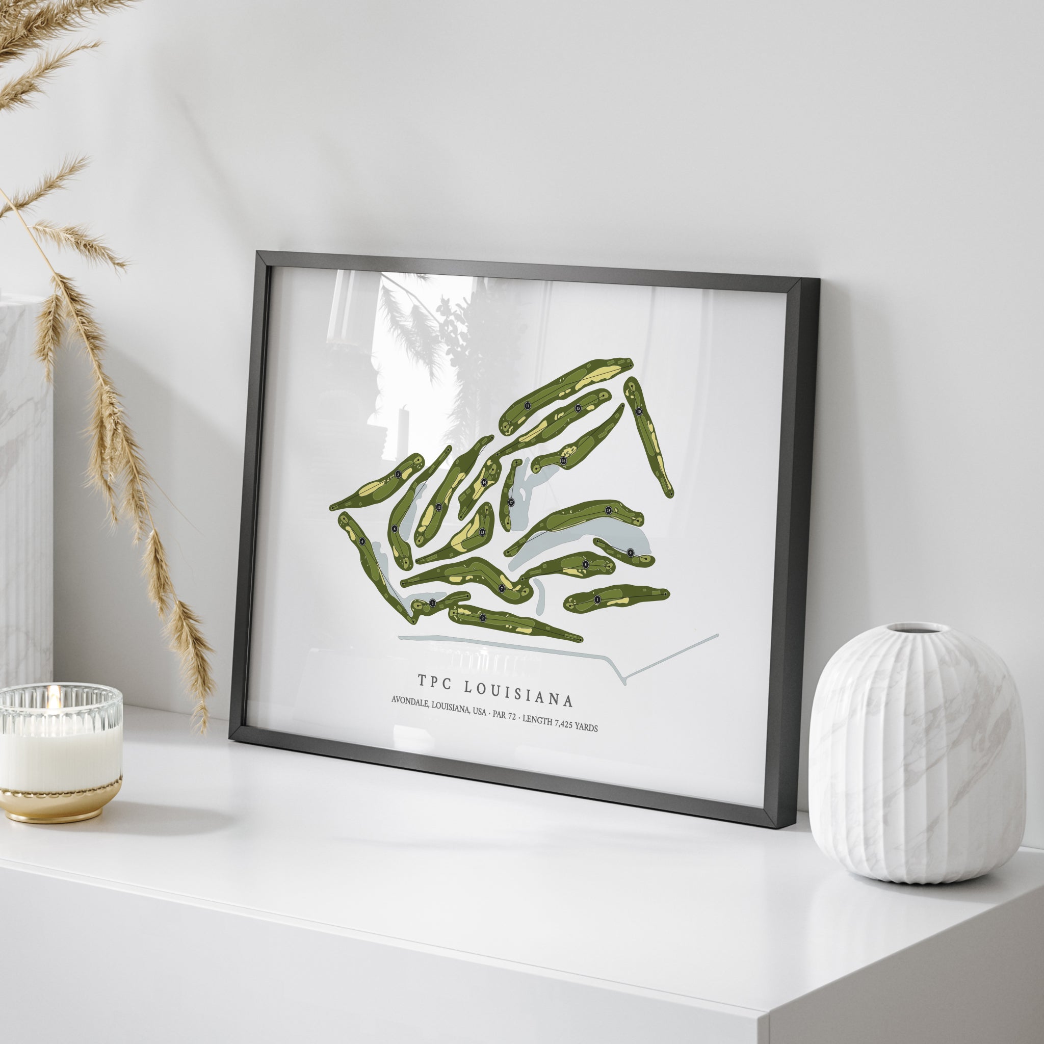 TPC Louisiana | Golf Course Print | On Table