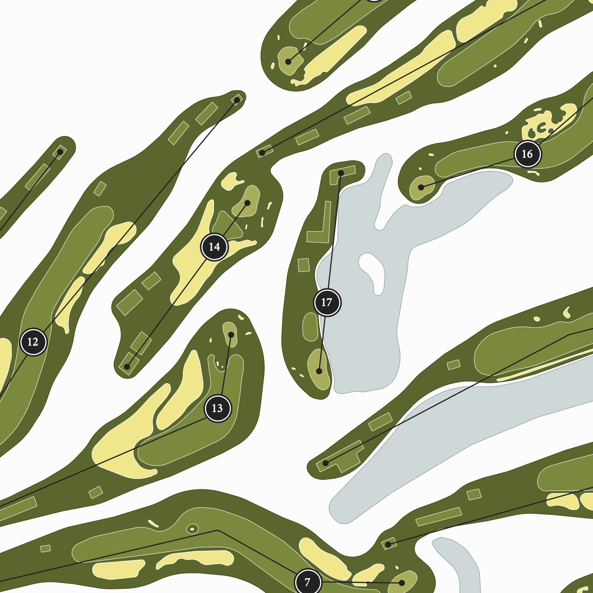 TPC Louisiana | Golf Course Map | Close Up