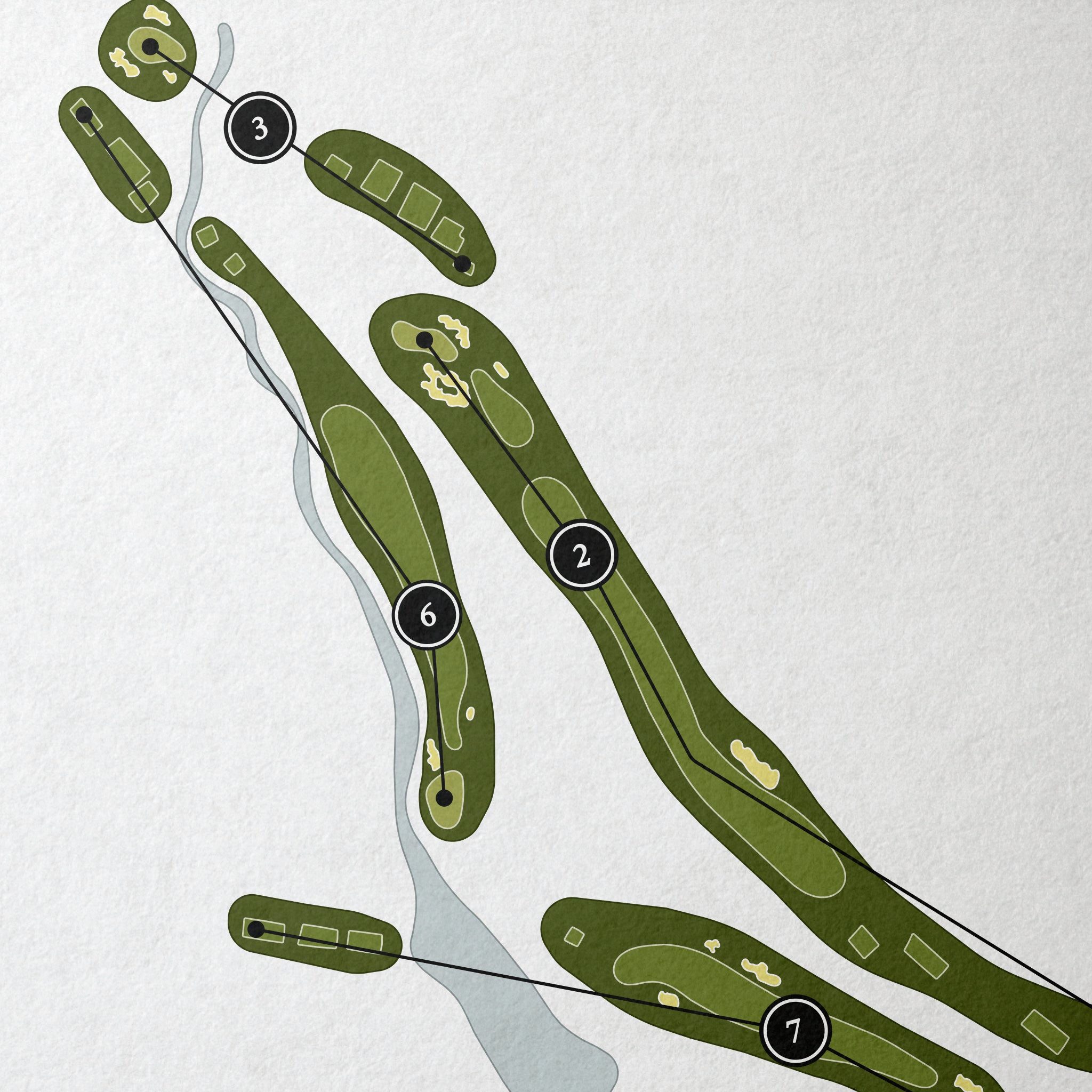 TPC Potomac at Avenel Farm | Golf Course Print | Close Up