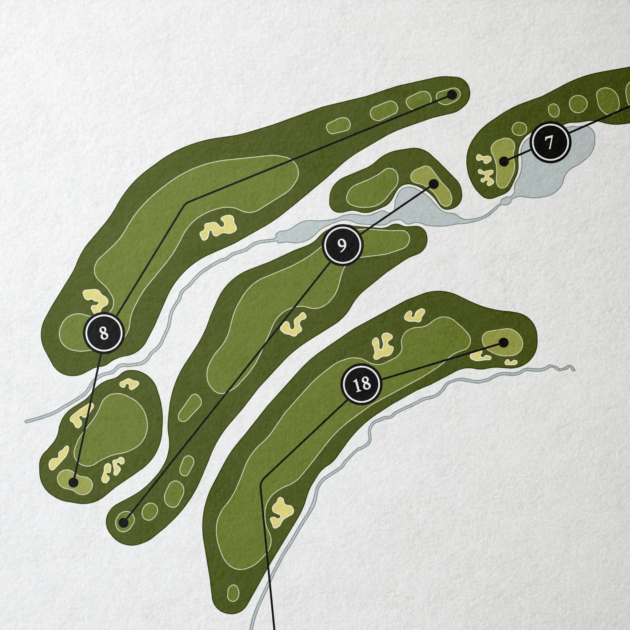 TPC River's Bend | Golf Course Map | Close Up