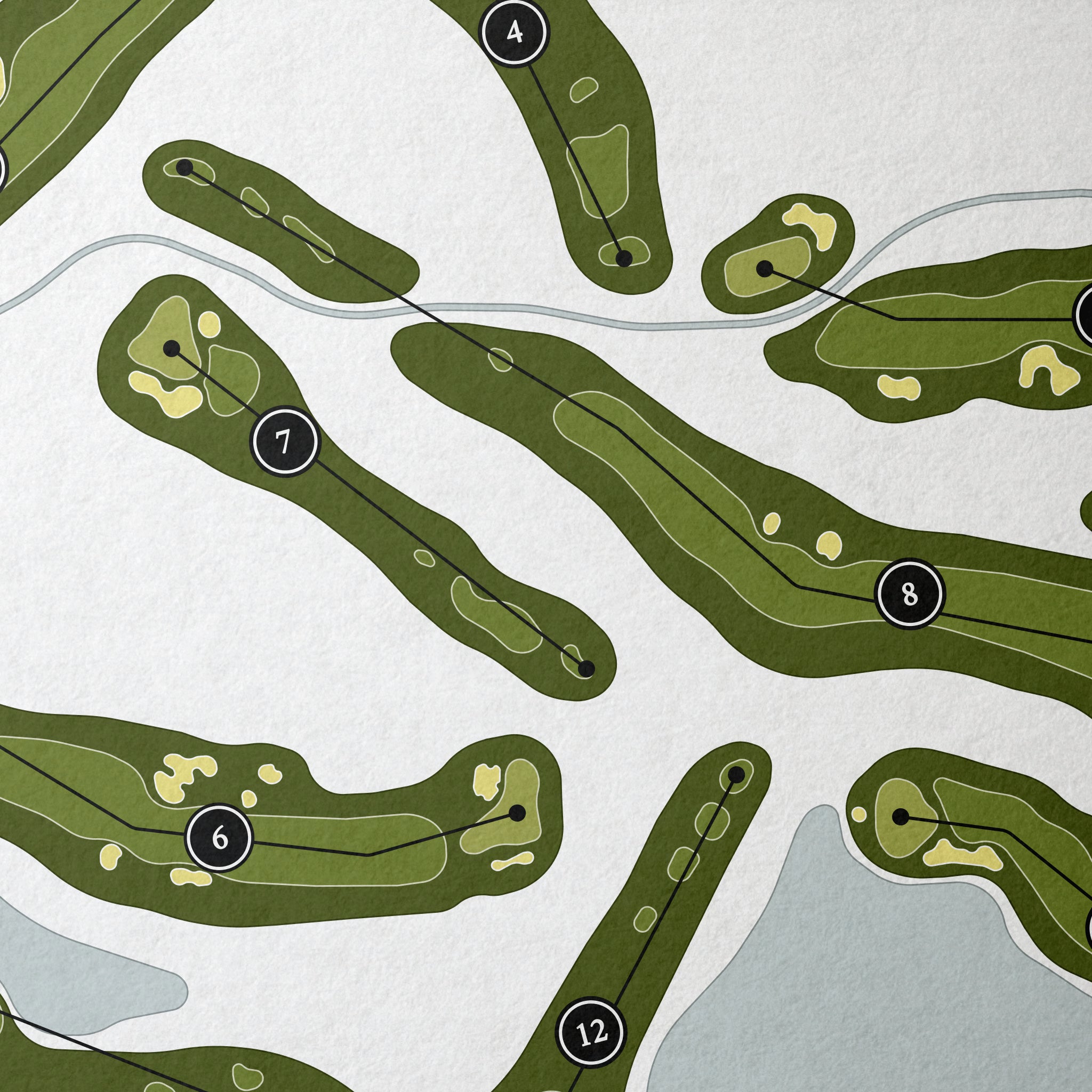 TPC Scottsdale - The Stadium Course | Golf Course Print | Close Up