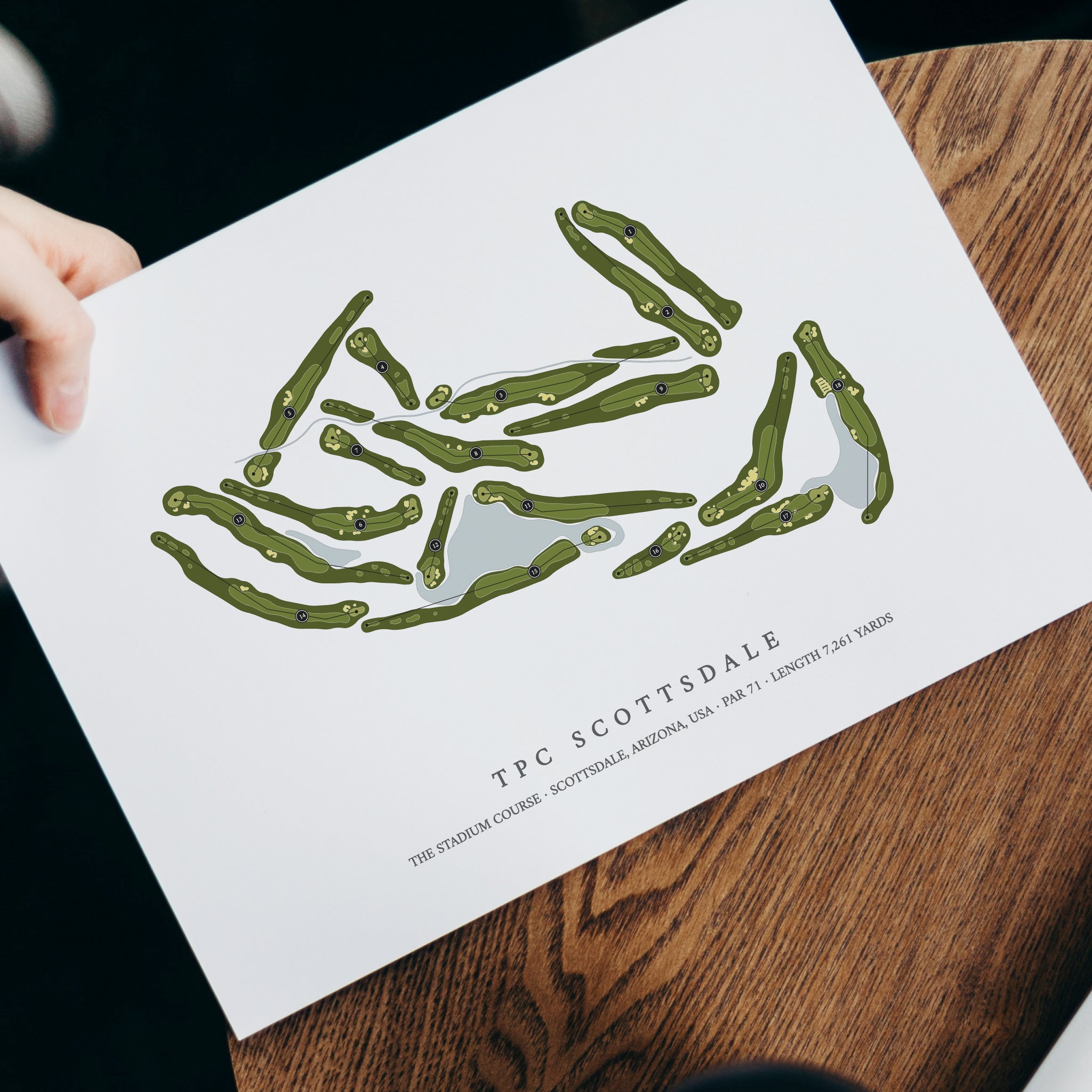 TPC Scottsdale - The Stadium Course | Golf Course Print | With Laptop