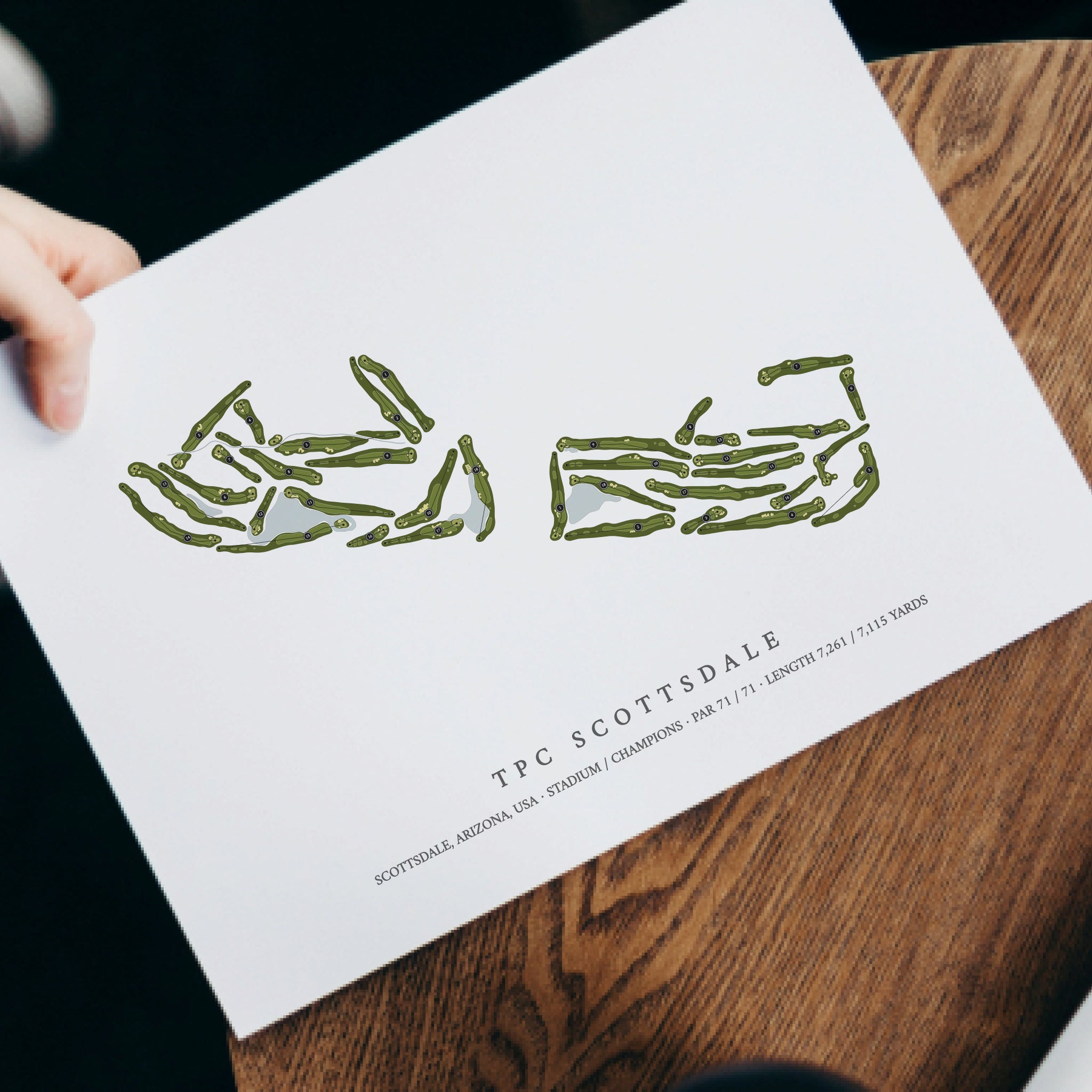 TPC Scottsdale | Golf Course Print | With Laptop
