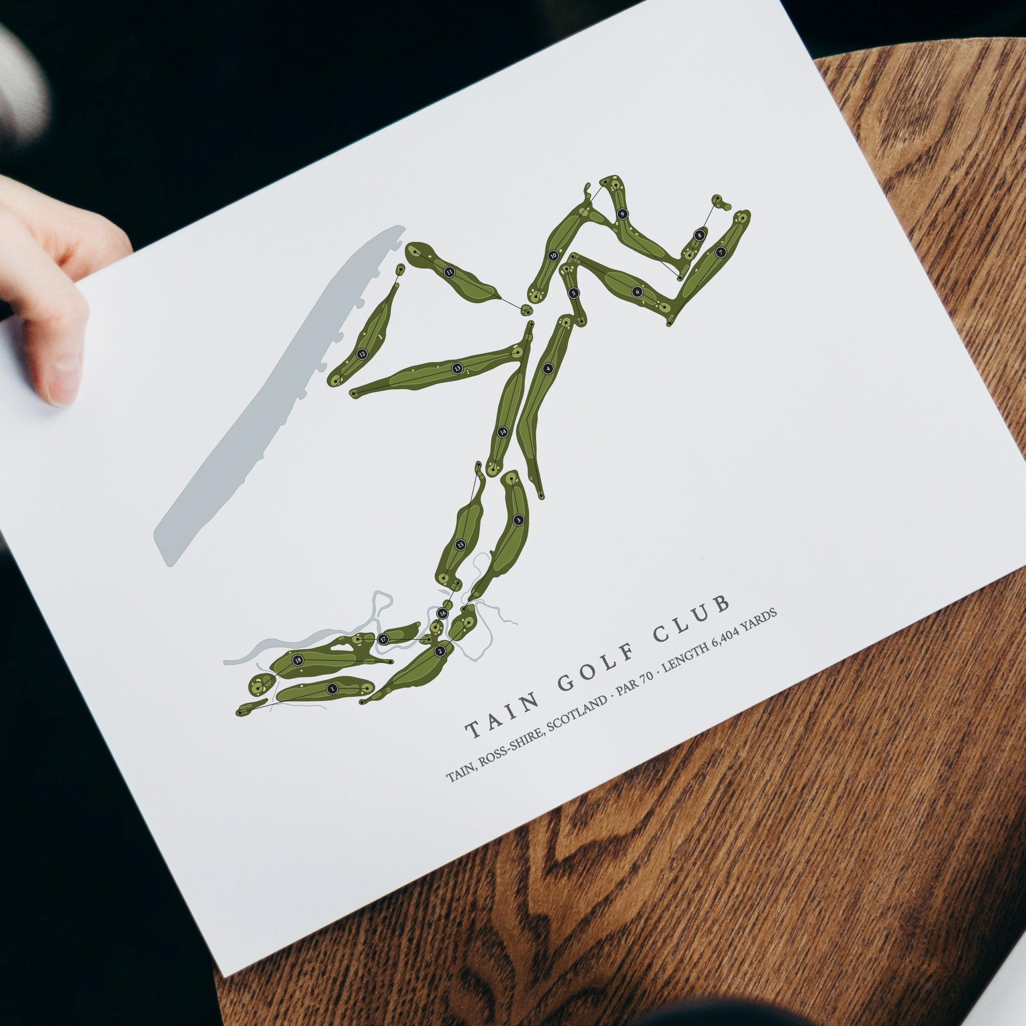 Tain Golf Club | Golf Course Map | With Laptop