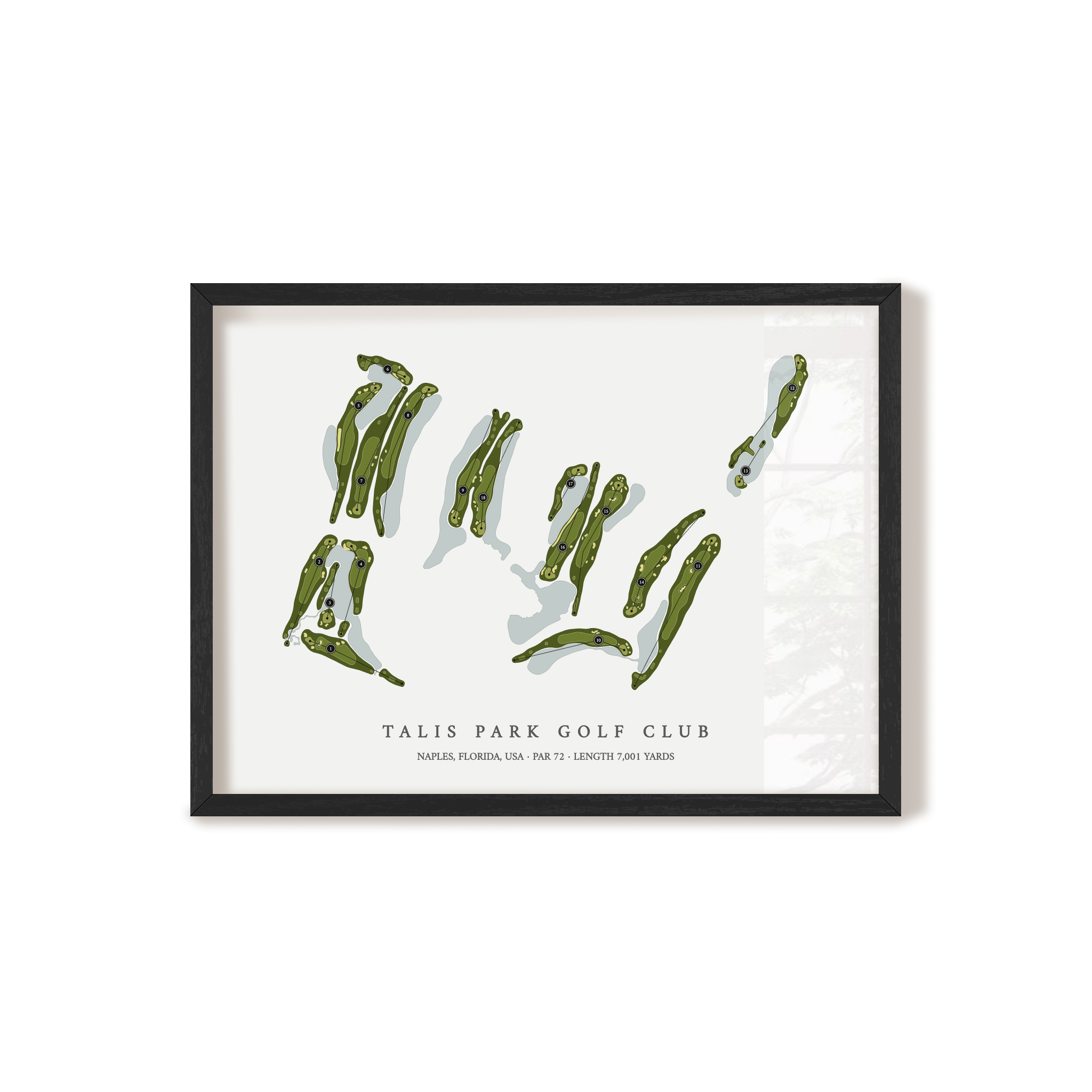 Talis Park Golf Club | Golf Course Map | Black Frame