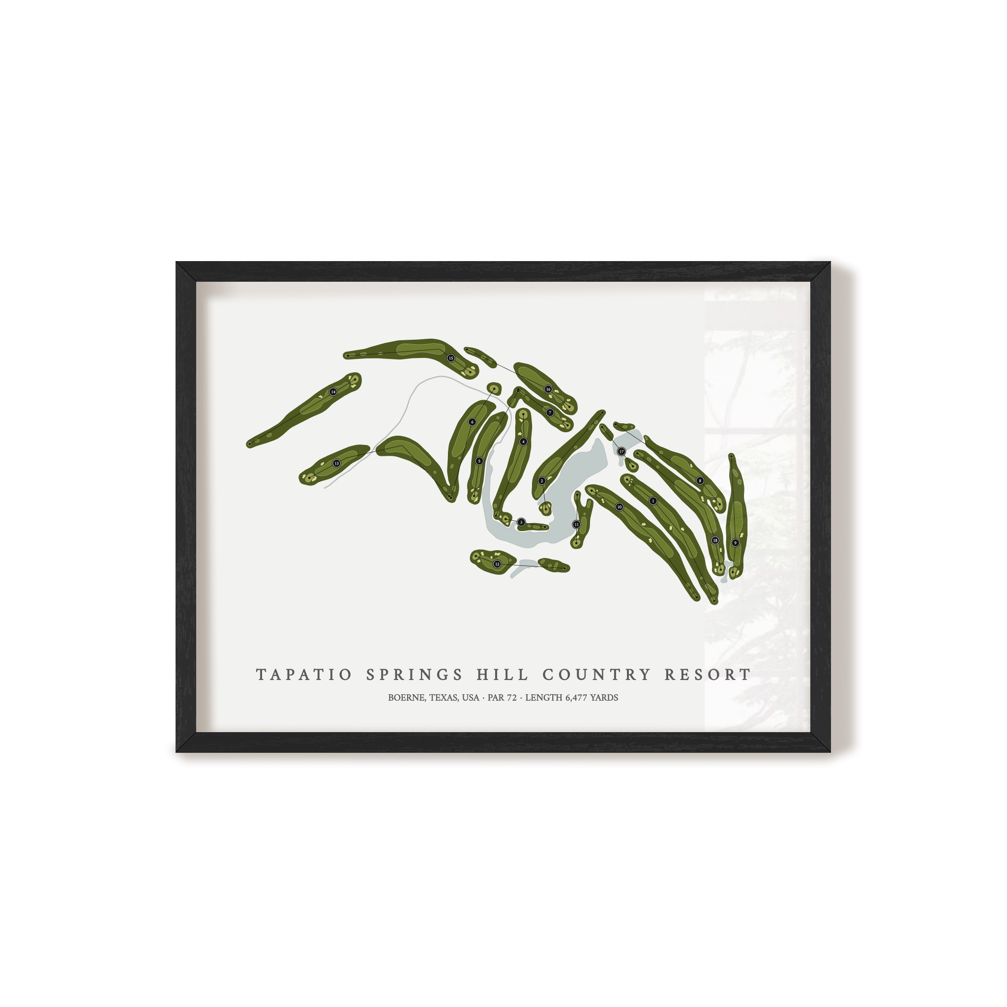 Tapatio Springs Hill Country Resort | Golf Course Map | Black+Frame