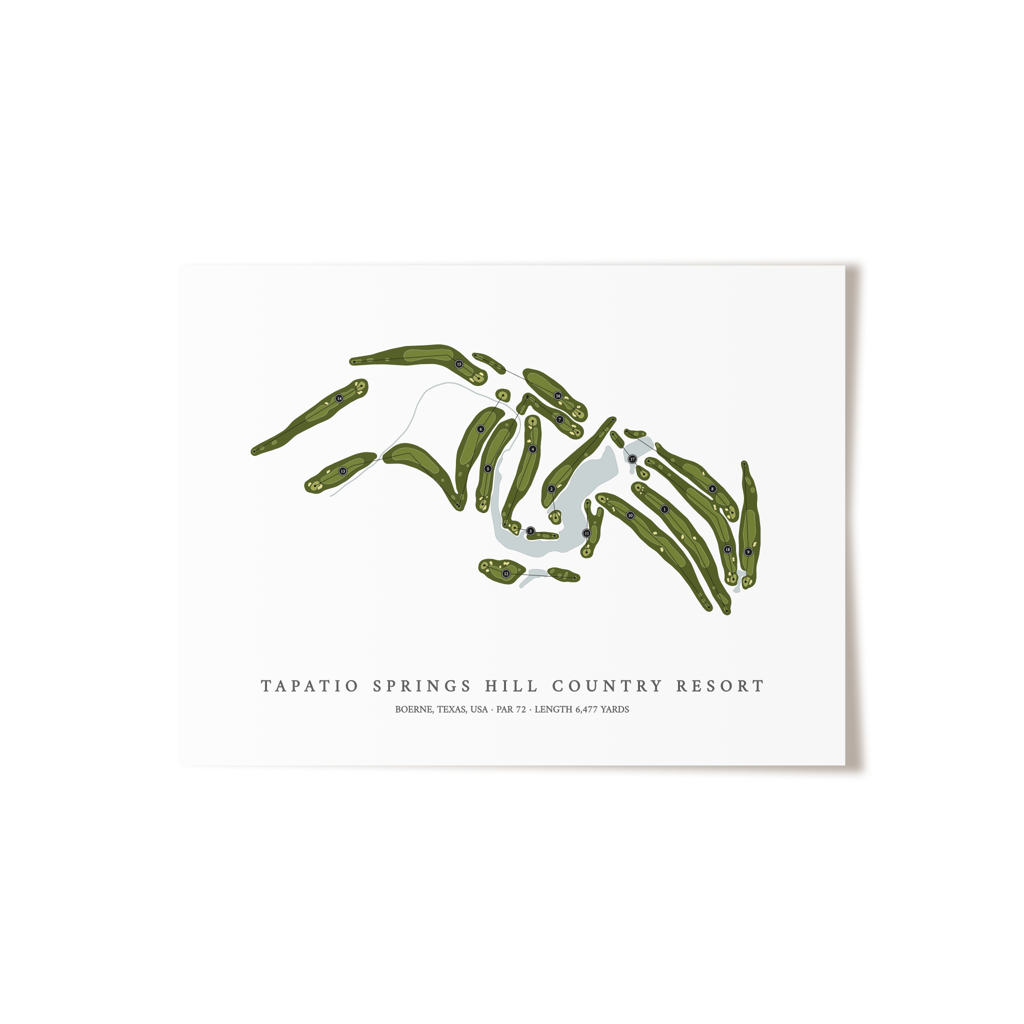 Tapatio Springs Hill Country Resort | Golf Course Map | Unframed