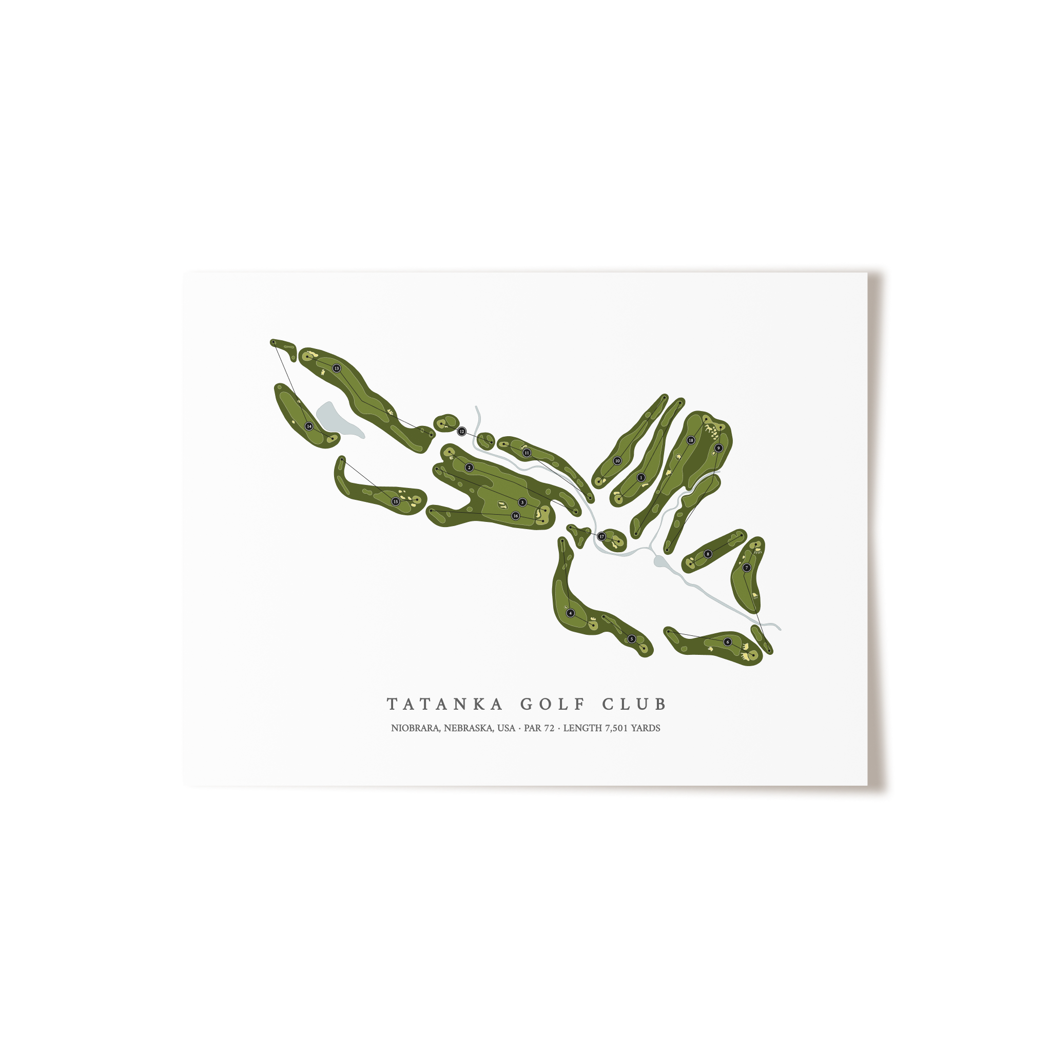 Tatanka Golf Club | Golf Course Map | Unframed