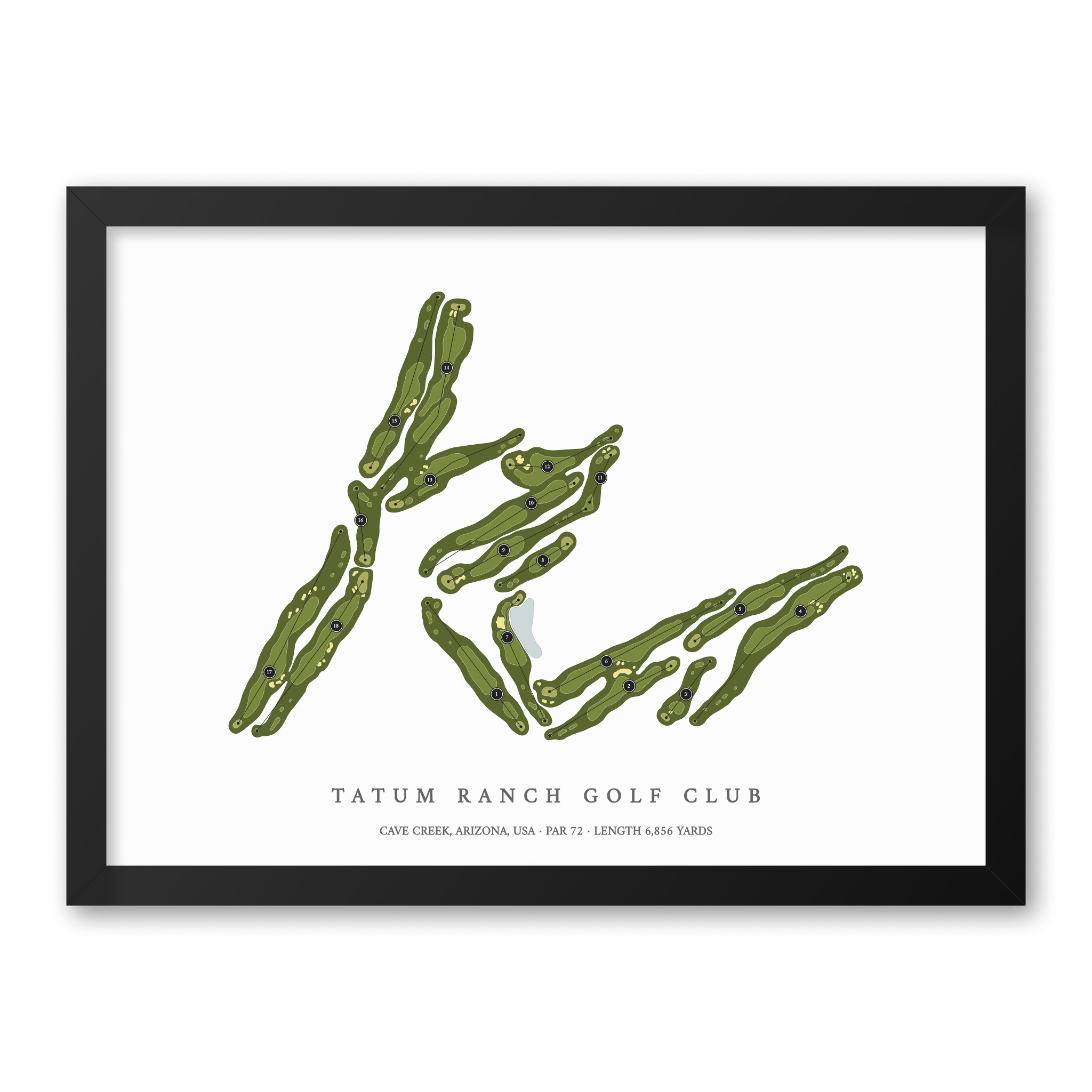 Tatum Ranch Golf Club | Golf Course Map | Black Frame
