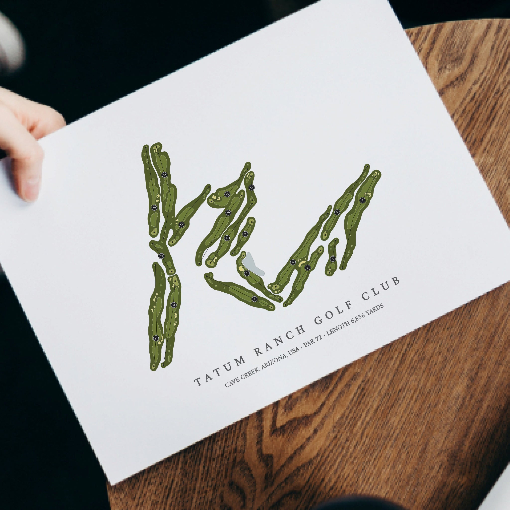 Tatum Ranch Golf Club | Golf Course Map | With Laptop