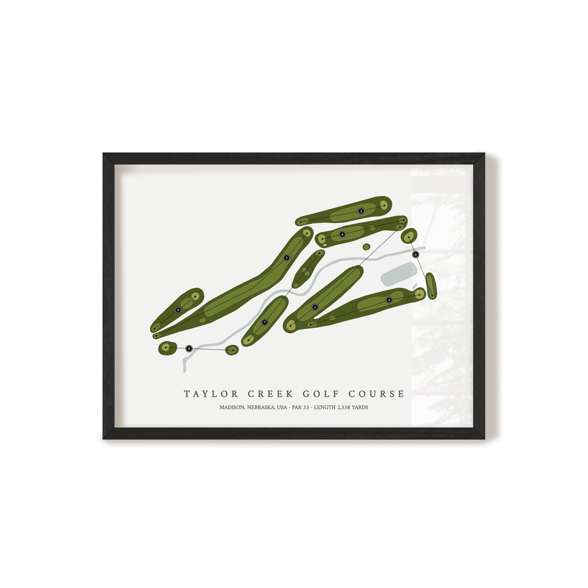 Taylor Creek Golf Course | Golf Course Map | Black Frame