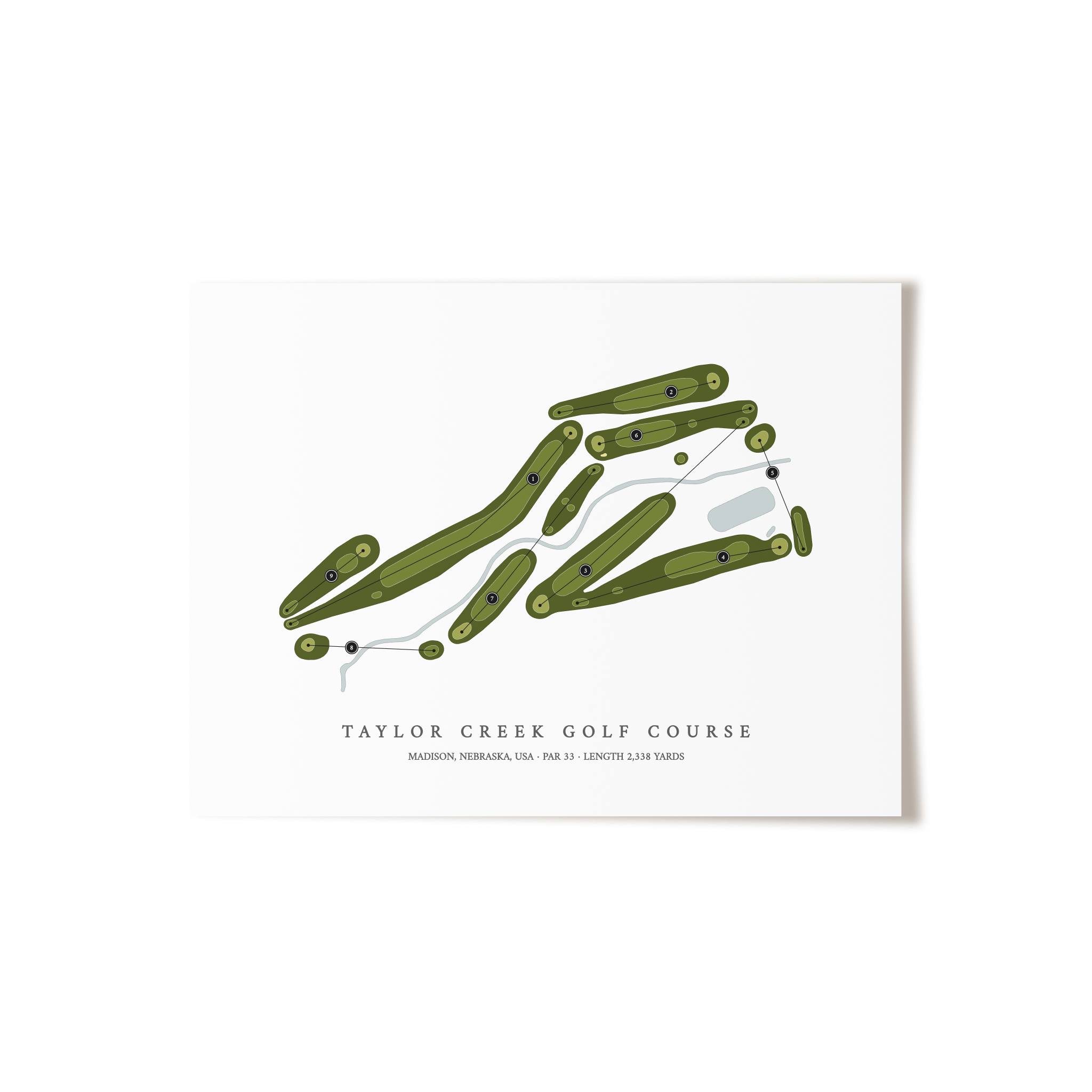 Taylor Creek Golf Course | Golf Course Map | Unframed