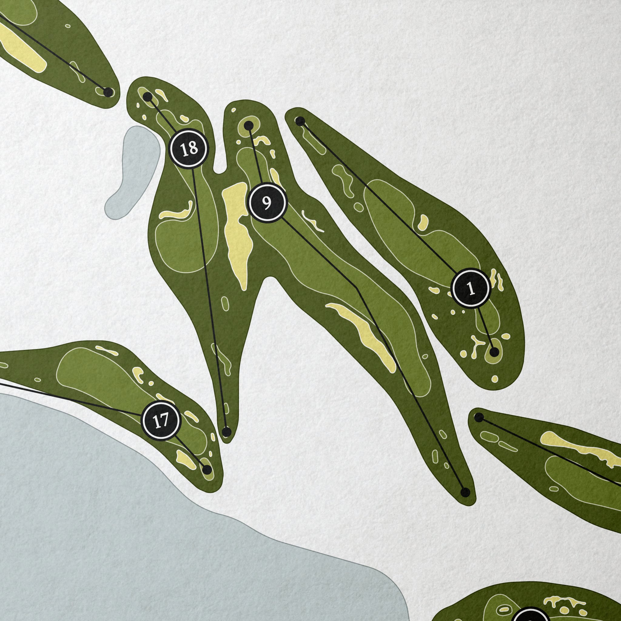 Teeth of the Dog | Golf Course Map | Close+Up