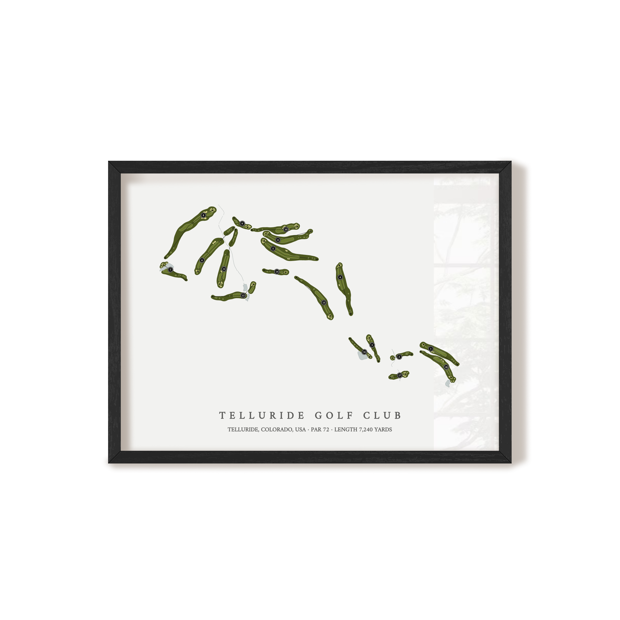 Telluride Golf Club | Golf Course Map | Black Frame