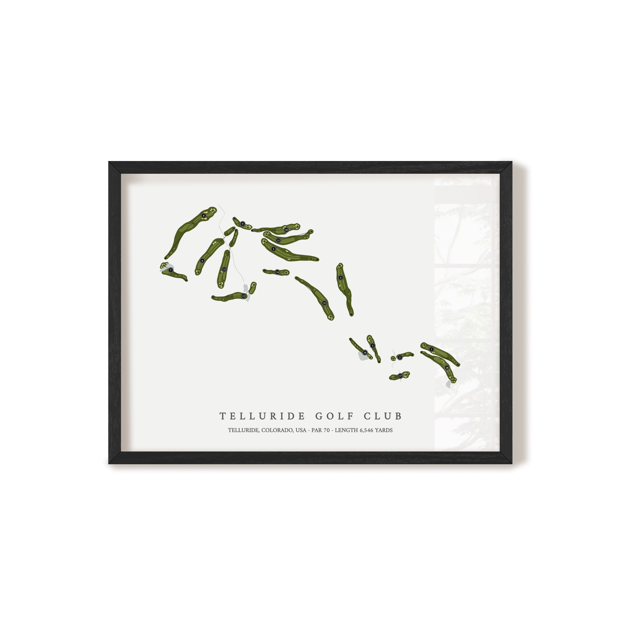 Telluride Golf Club | Golf Course Print | Black Frame