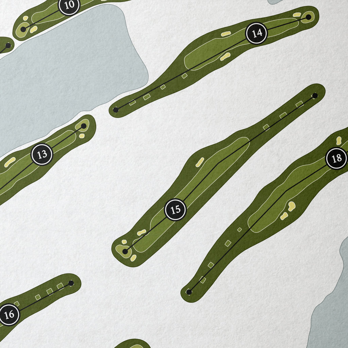 Tennessee Grasslands Golf & Country Club - Fairvue Lakes Course | Golf Course Print | Close Up