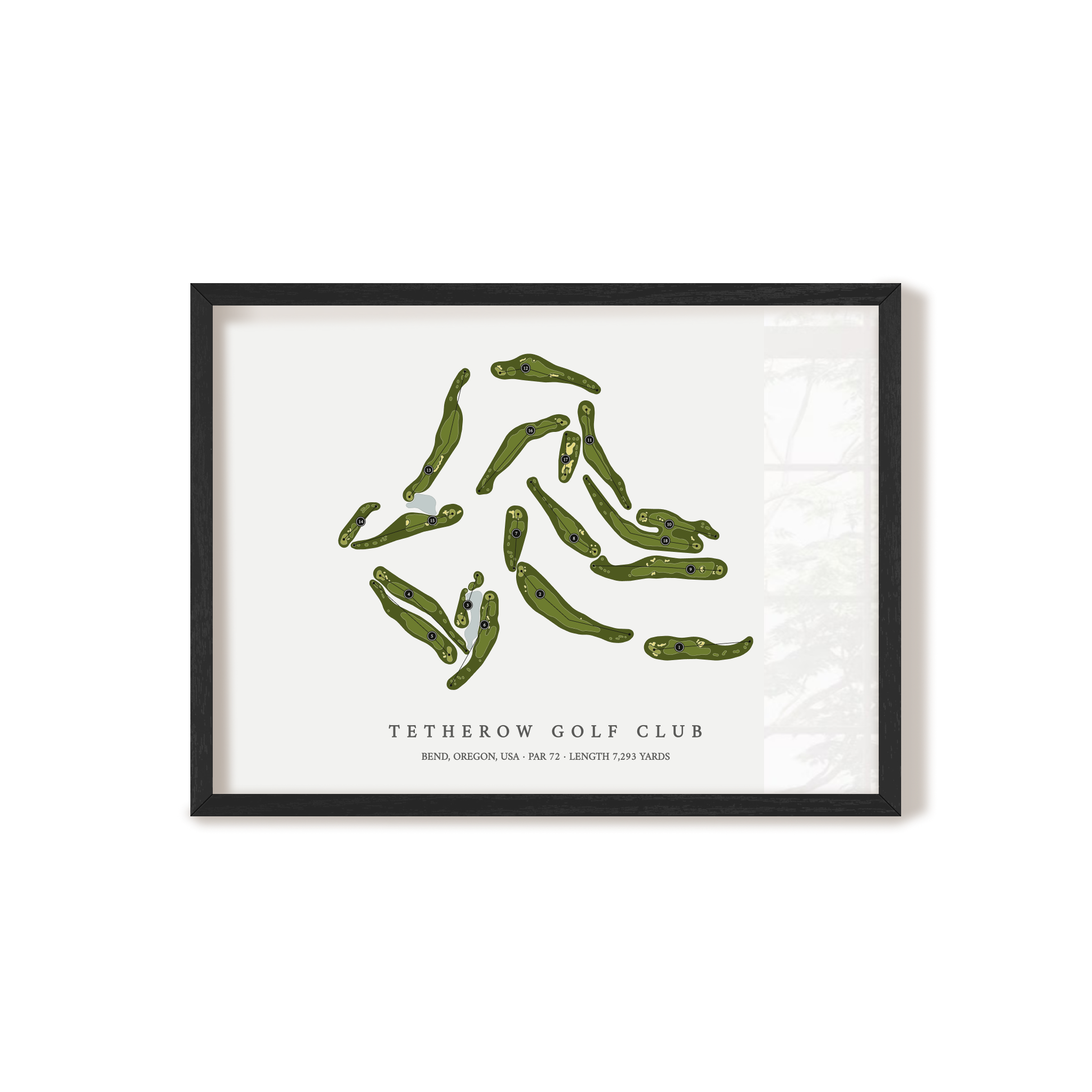 Tetherow Golf Club | Golf Course Map | Black Frame
