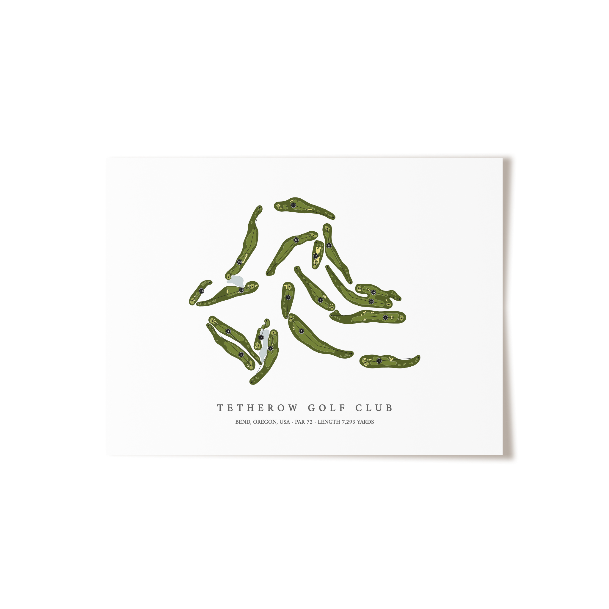 Tetherow Golf Club | Golf Course Map | Unframed
