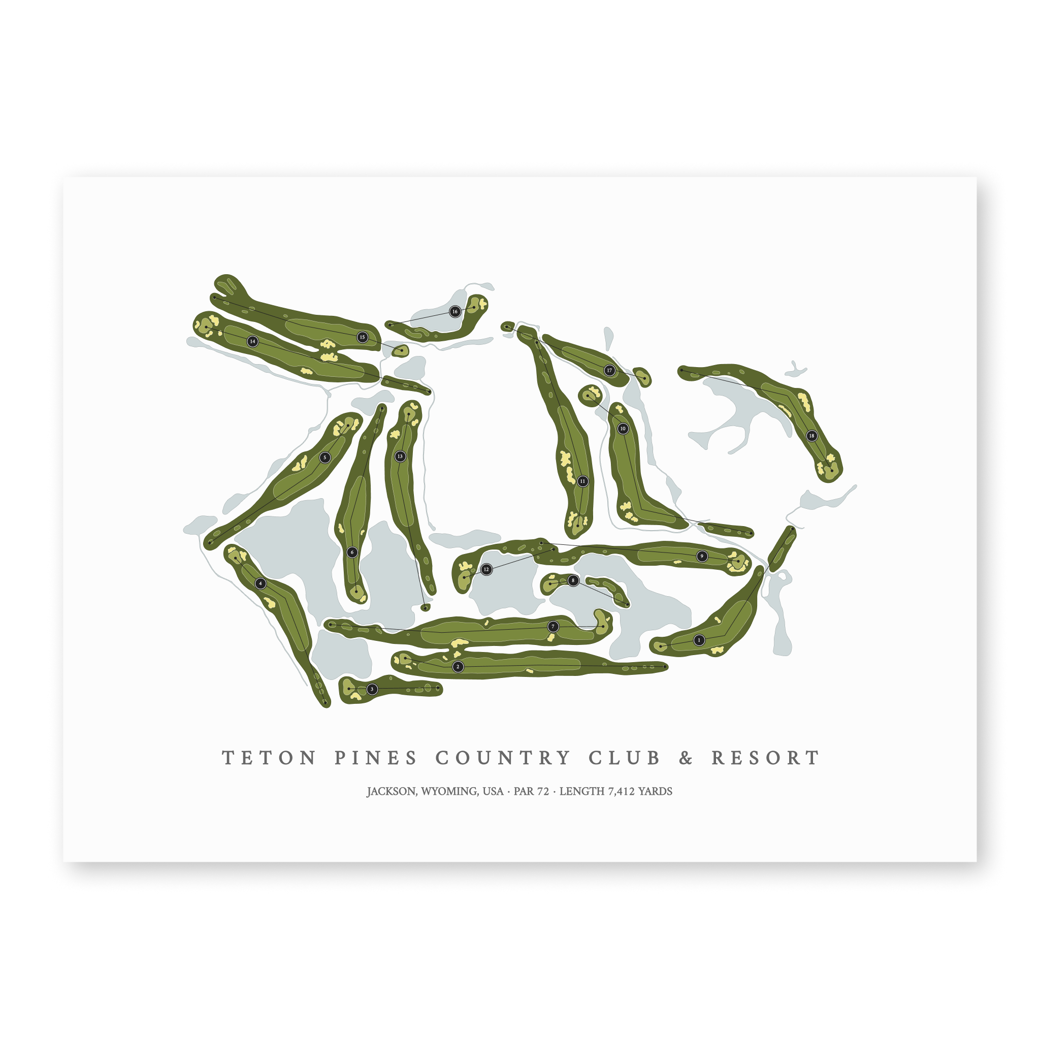 Teton Pines Country Club & Resort | Golf Course Print | Unframed