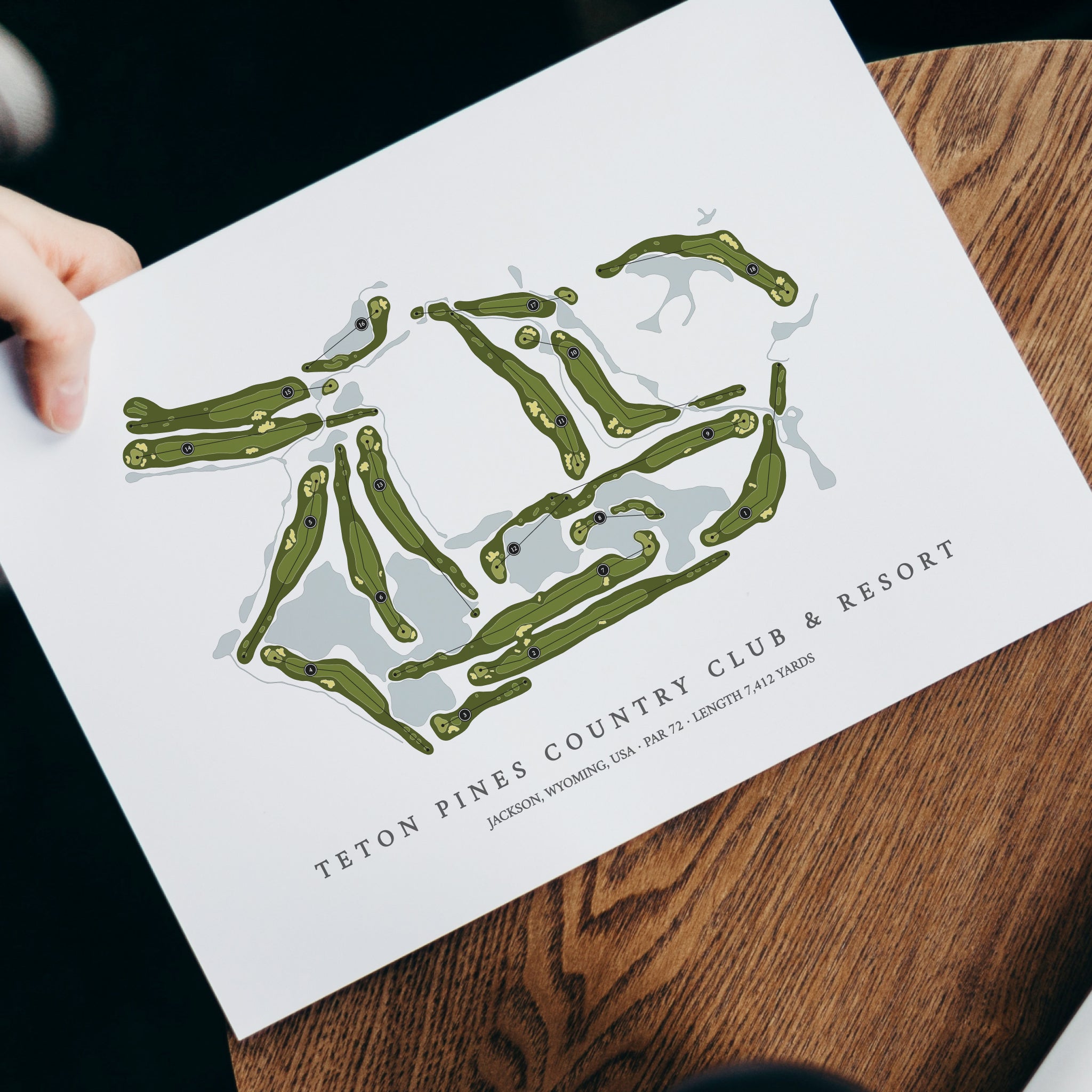 Teton Pines Country Club & Resort | Golf Course Print | With Laptop