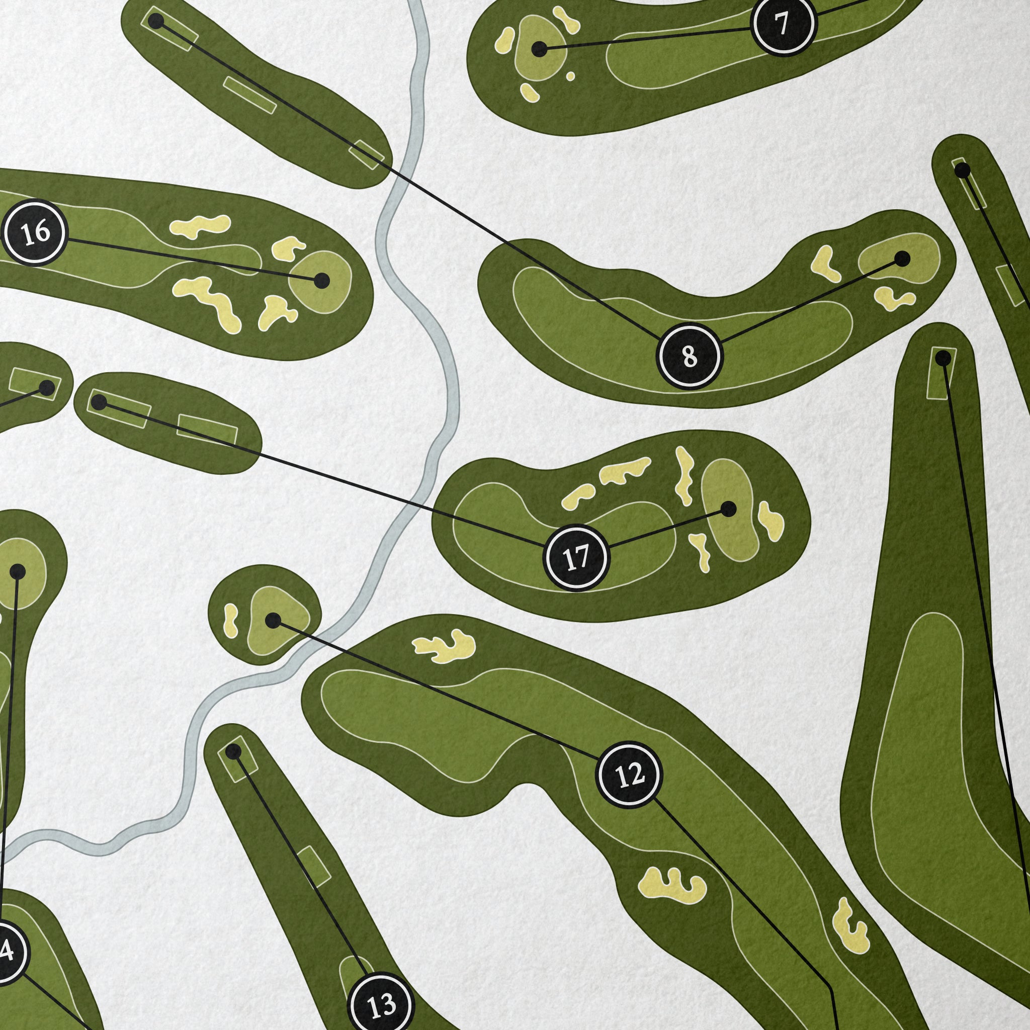 Texarkana Country Club | Golf Course Map | Close Up