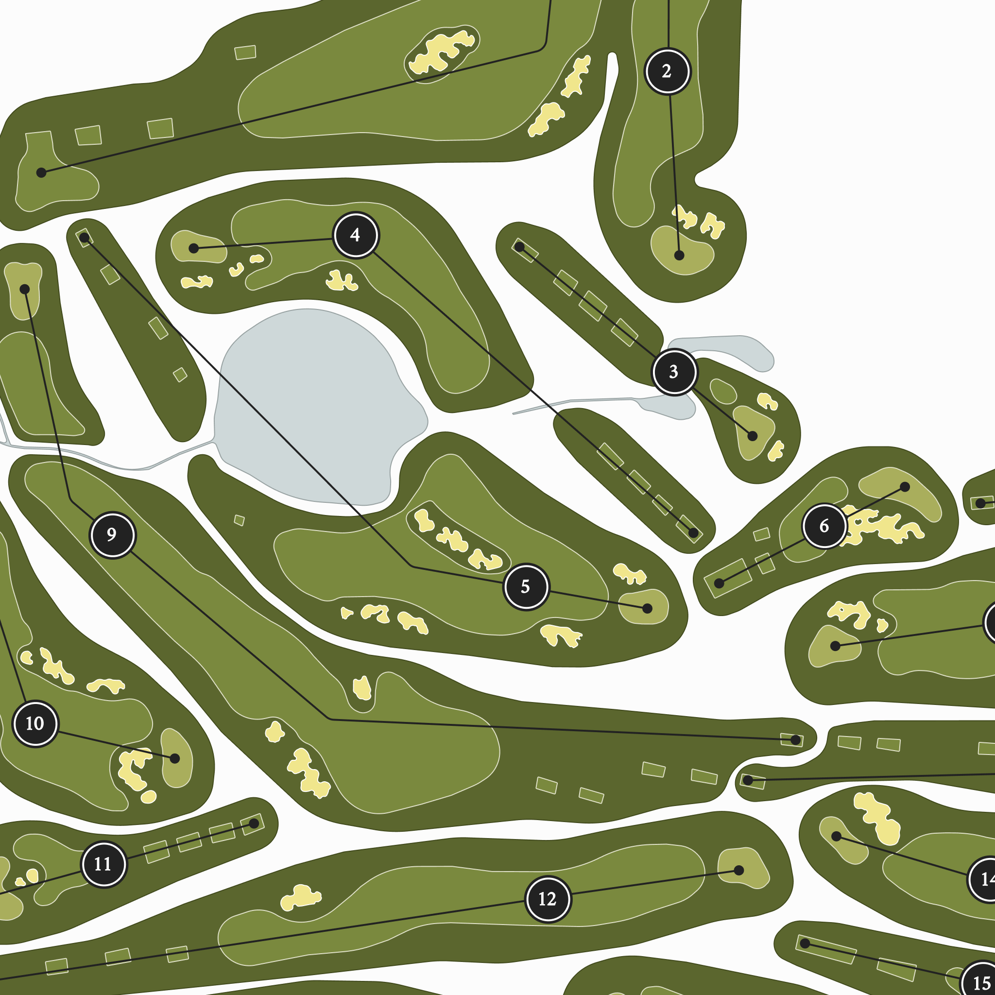 Texas Rangers Golf Club | Golf Course Map | Close Up