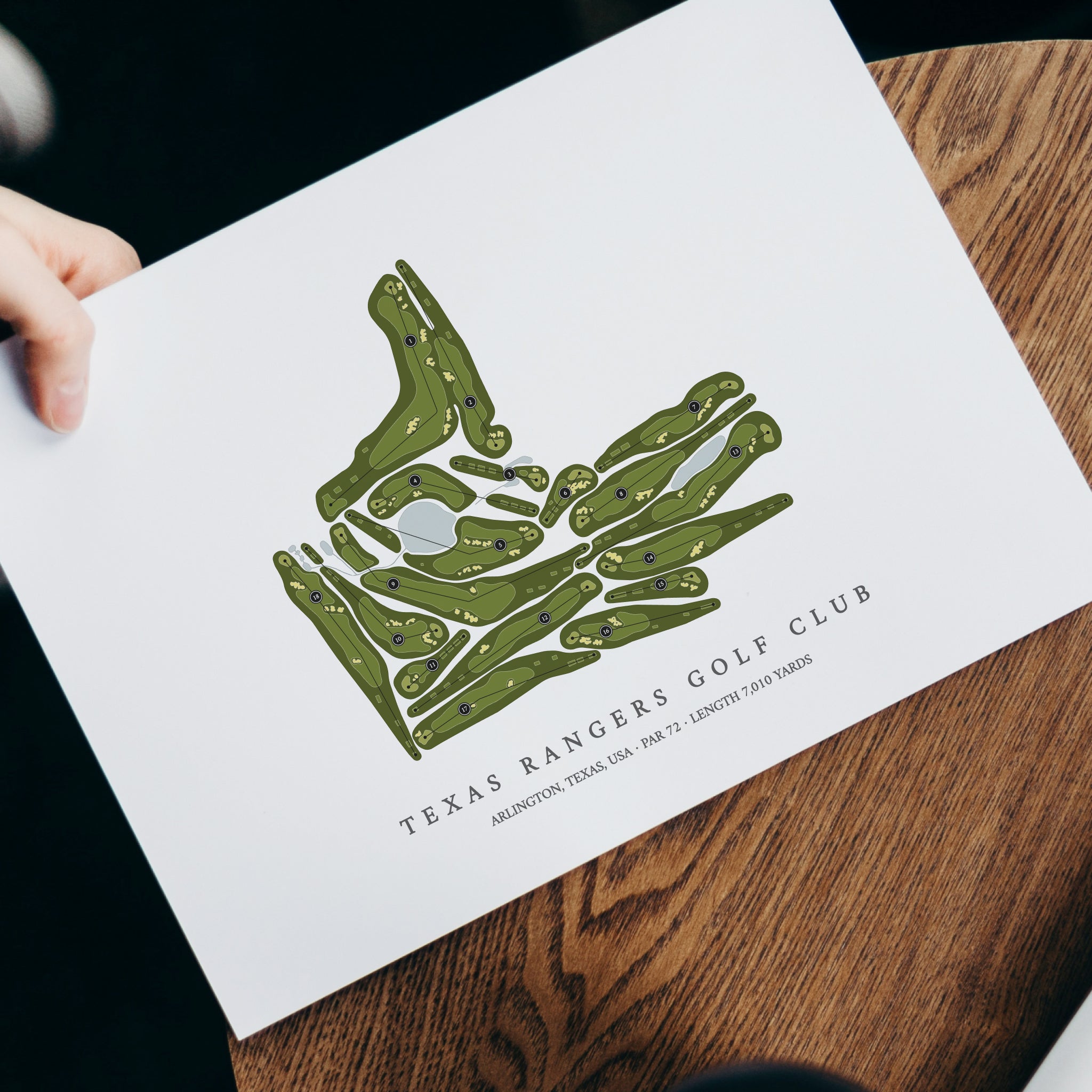 Texas Rangers Golf Club | Golf Course Map | With Laptop