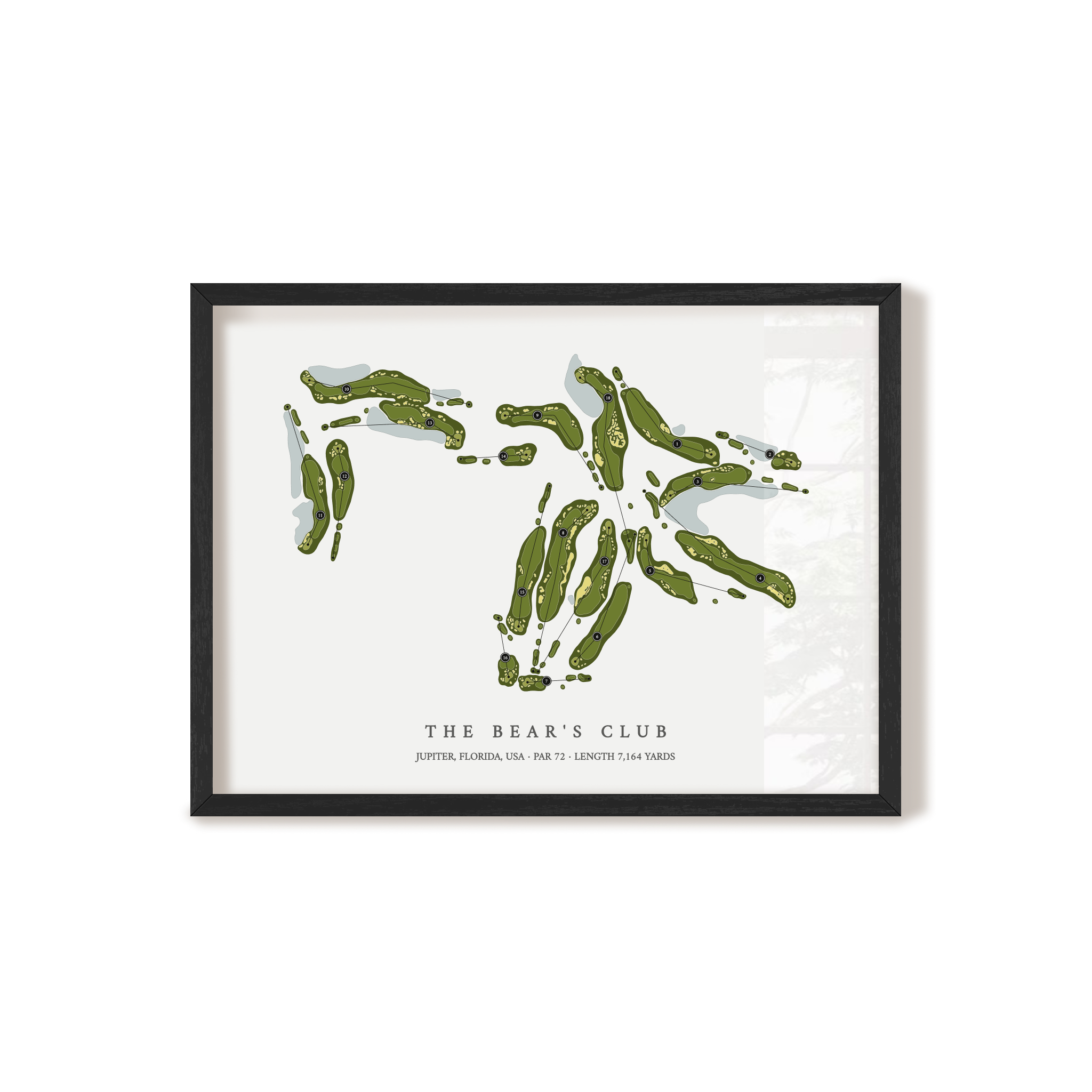 The Bear's Club | Golf Course Map | Black+Frame