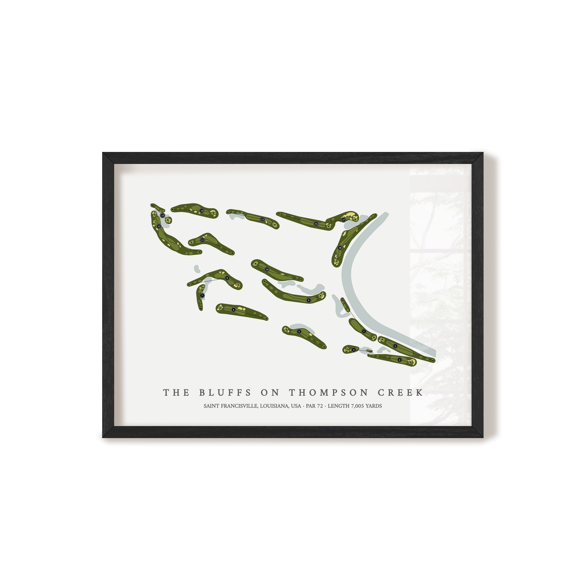The Bluffs on Thompson Creek | Golf Course Map | Black+Frame