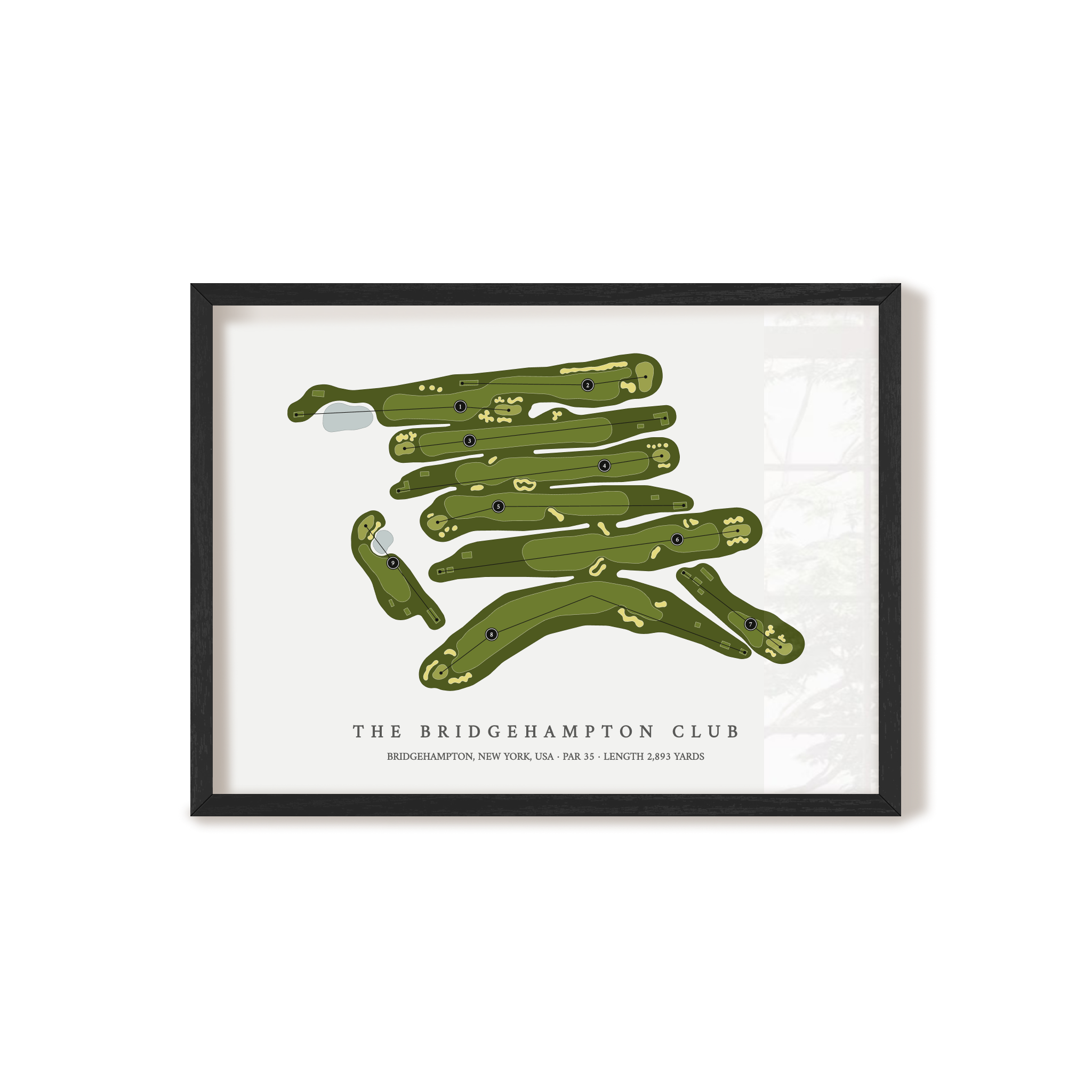 The Bridgehampton Club | Golf Course Map | Black Frame