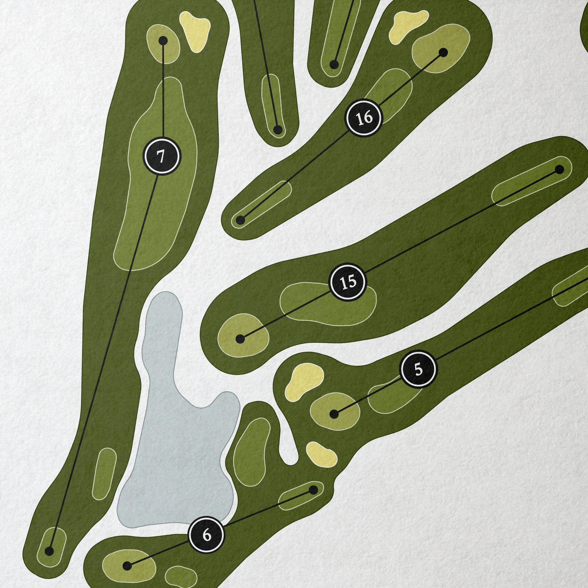 The Bruin | Golf Course Map | Close Up