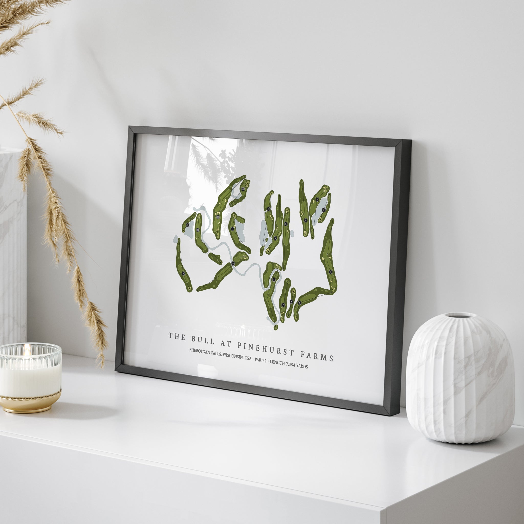 The Bull at Pinehurst Farms | Golf Course Print | On+Table