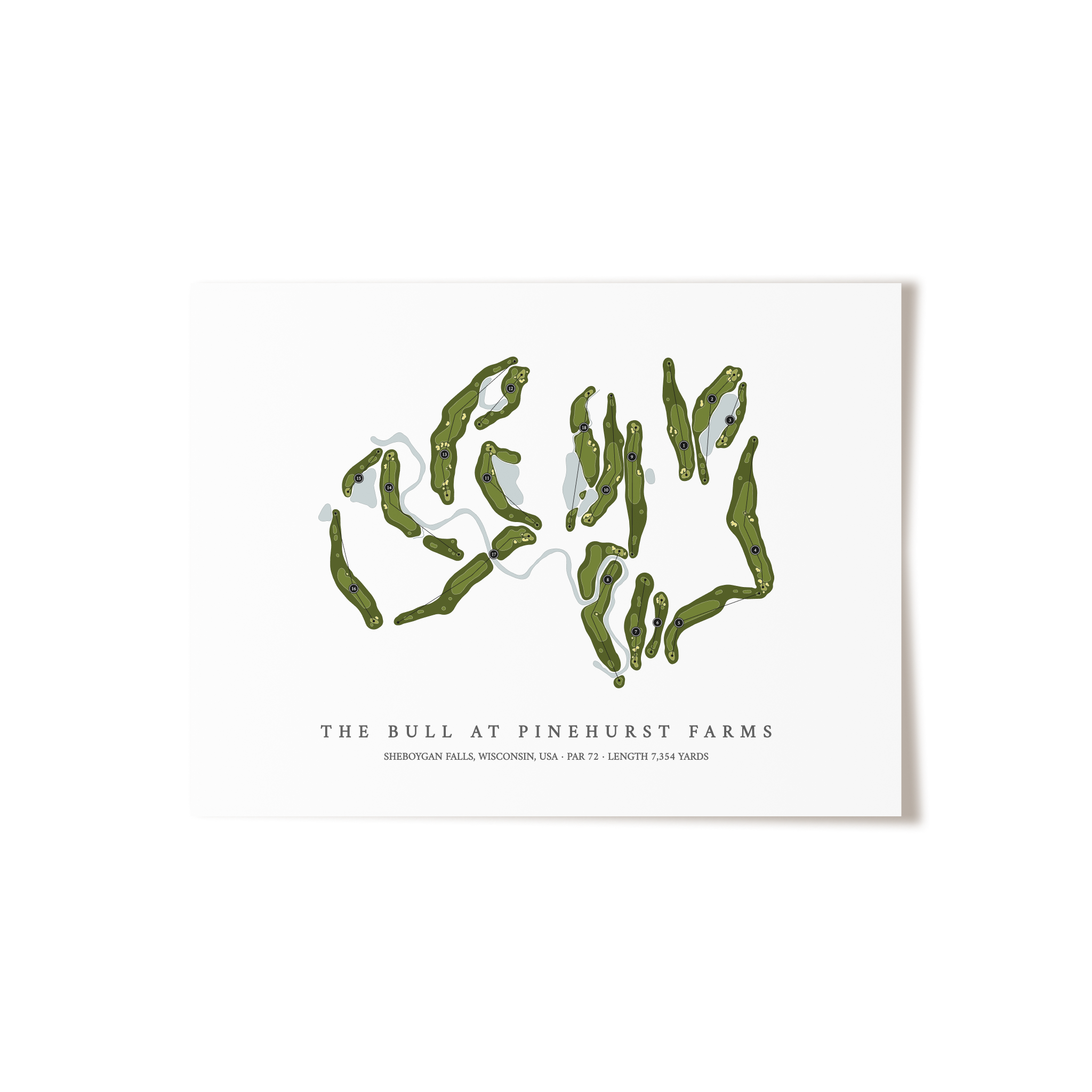 The Bull at Pinehurst Farms | Golf Course Print | Unframed