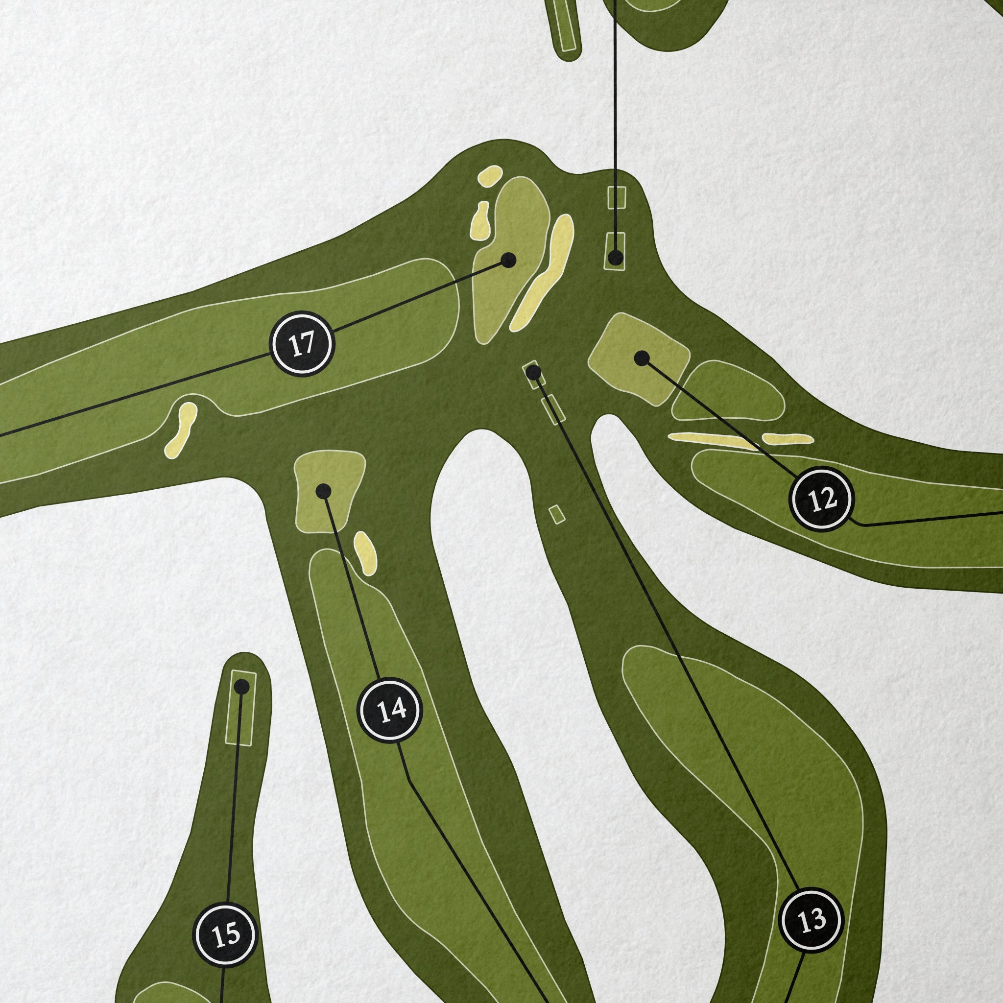 The Camargo Club | Golf Course Map | Close Up