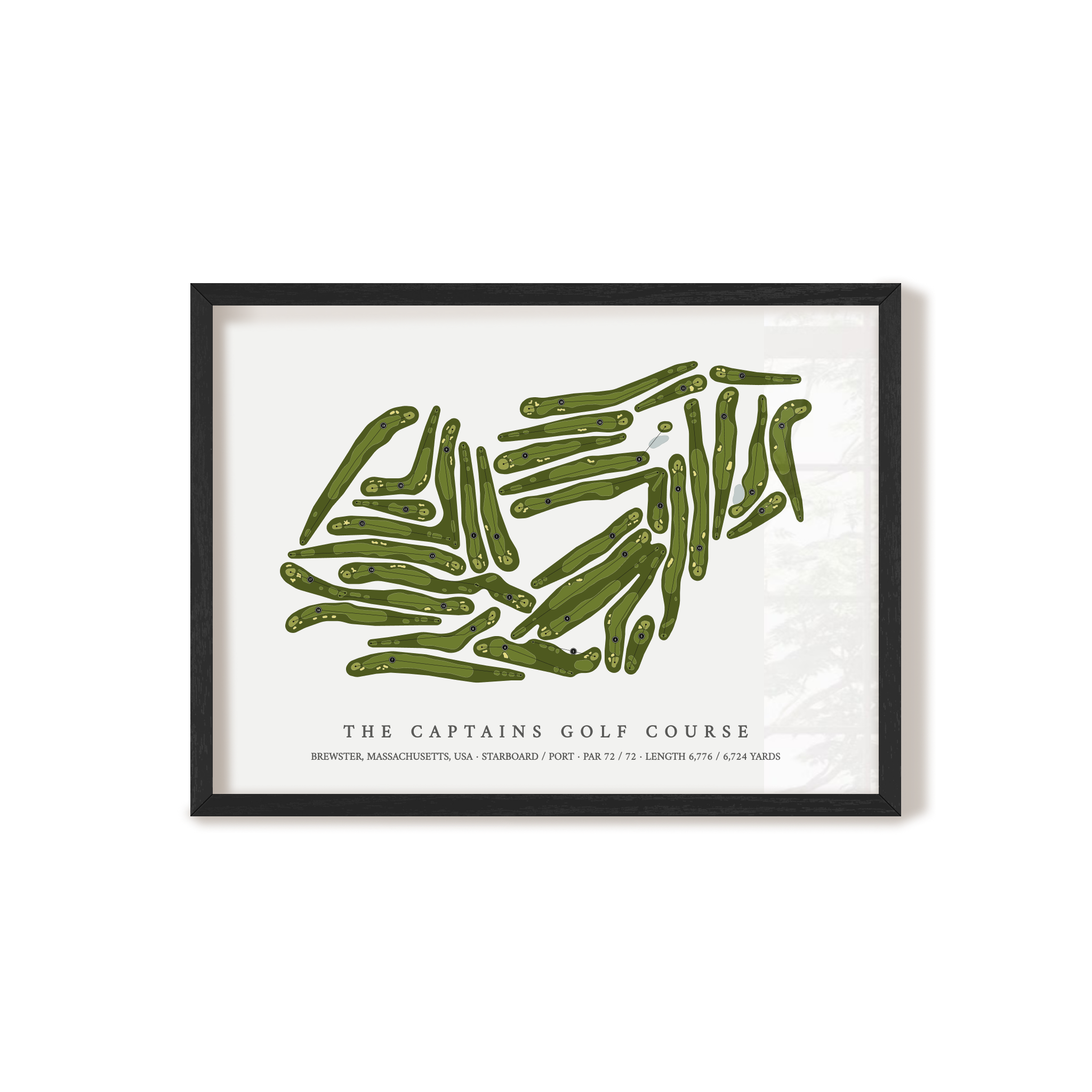 The Captains Golf Course | Golf Course Print | Black+Frame