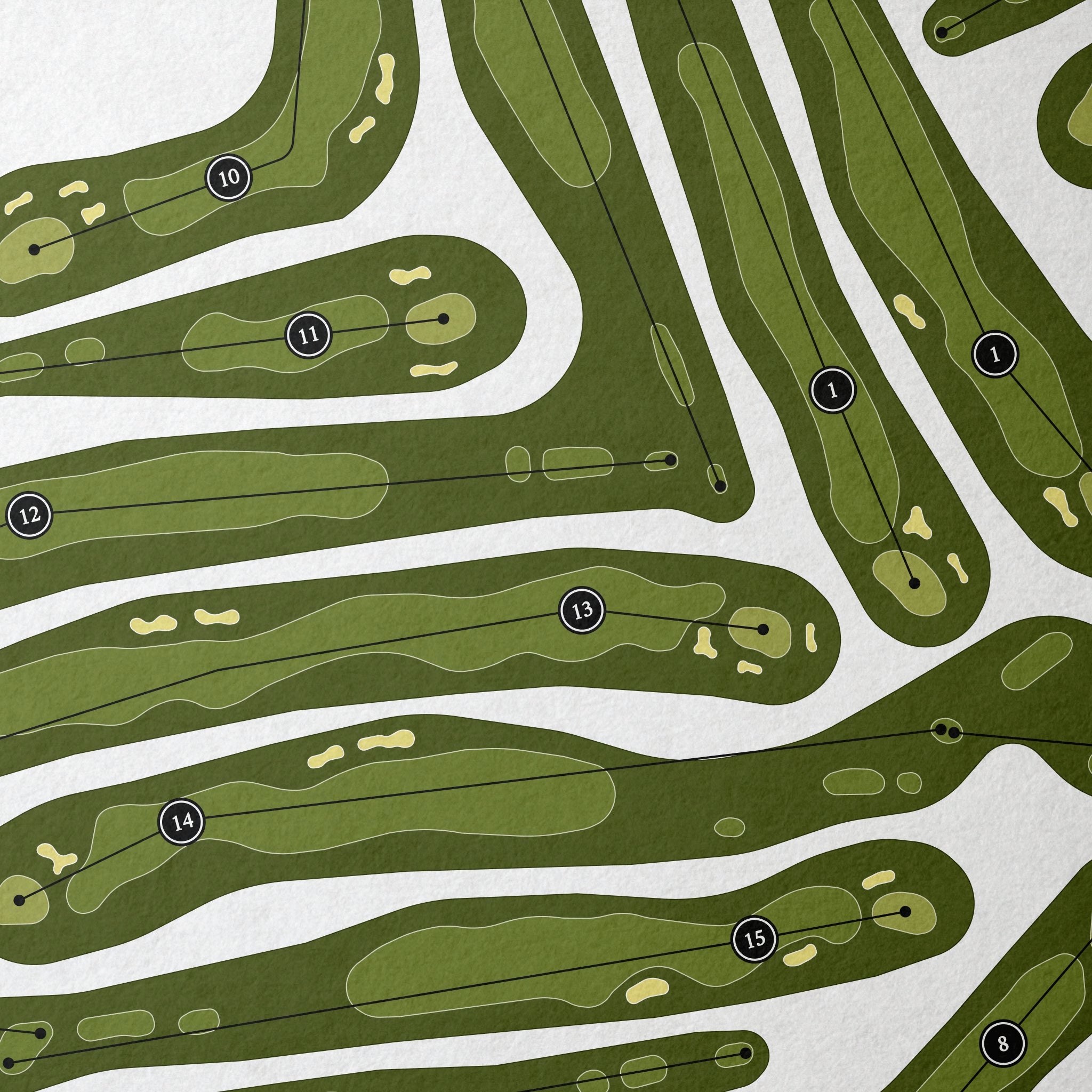 The Captains Golf Course | Golf Course Print | Close+Up