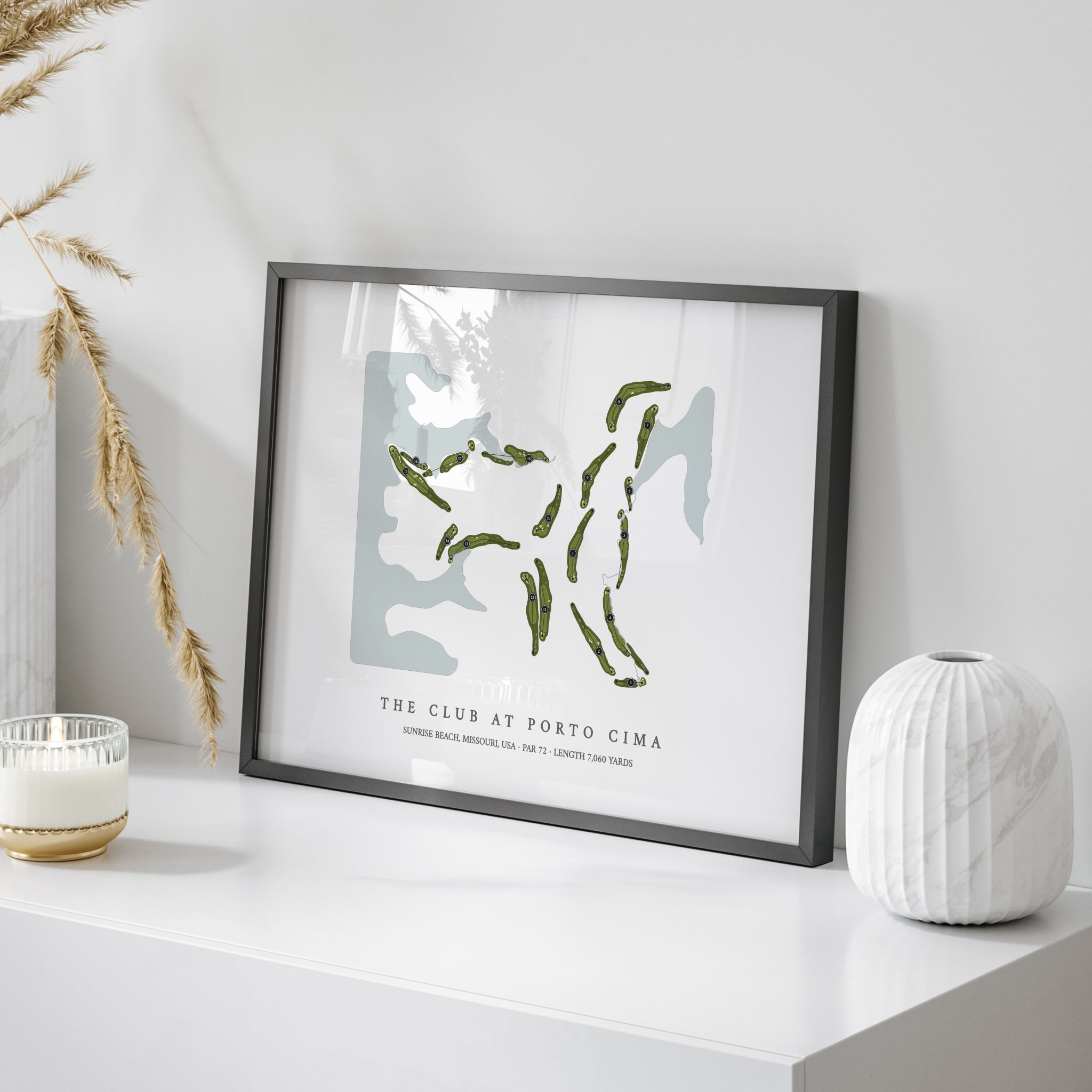 The Club At Porto Cima | Golf Course Print | On Table